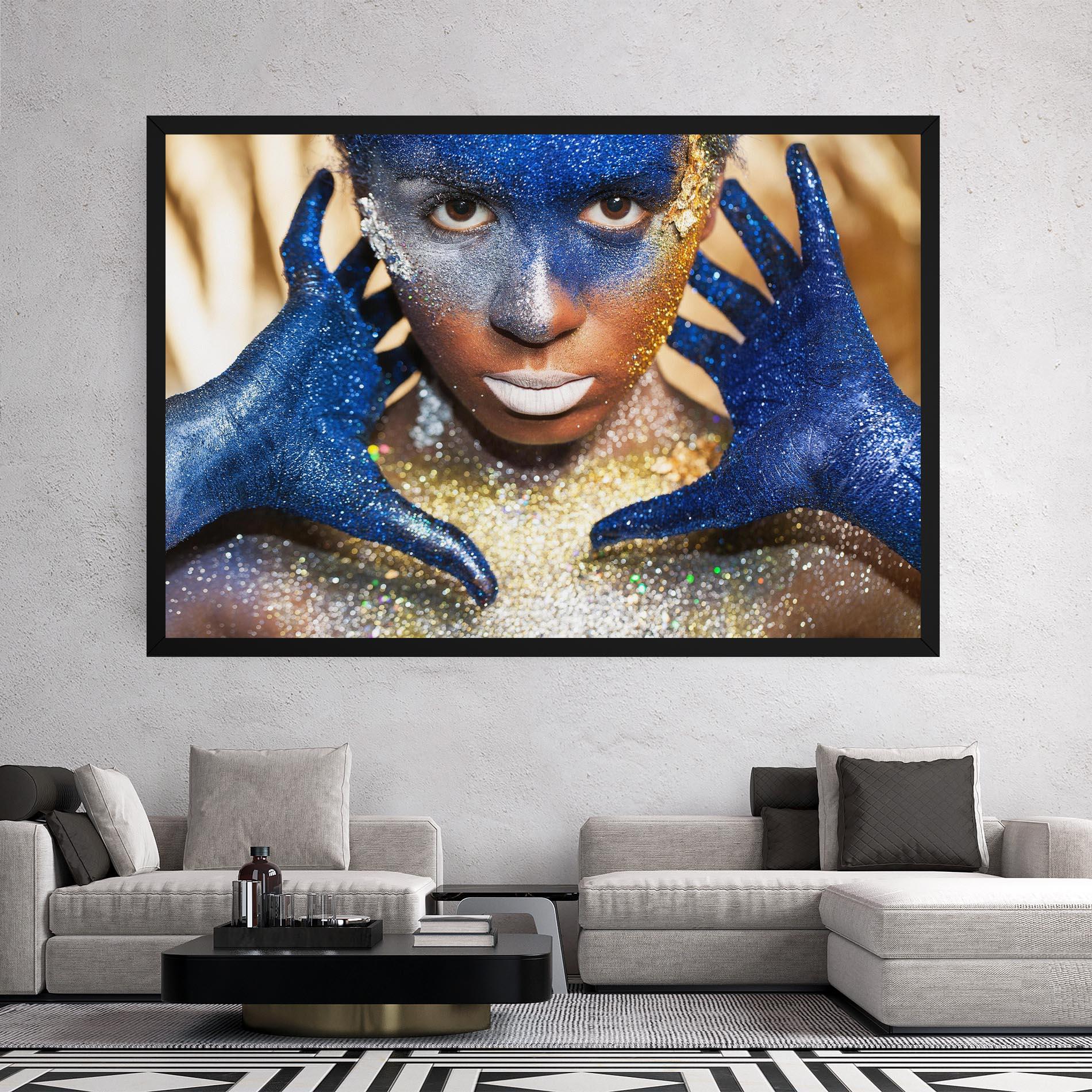 Tablou Canvas Glue Gold Glitter mockup 2