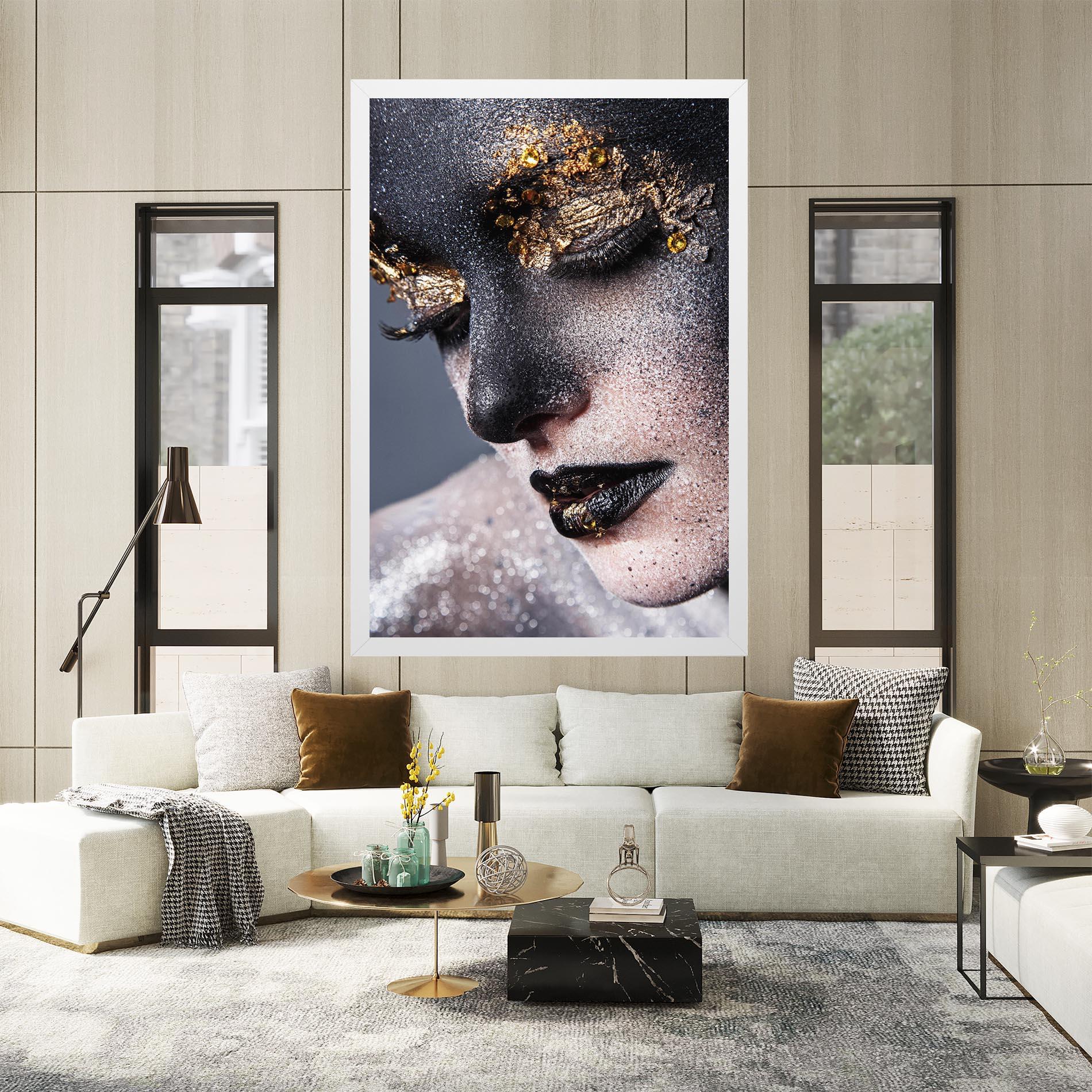 Tablou Canvas Beautiful Gold Artistic Makeup mockup 2