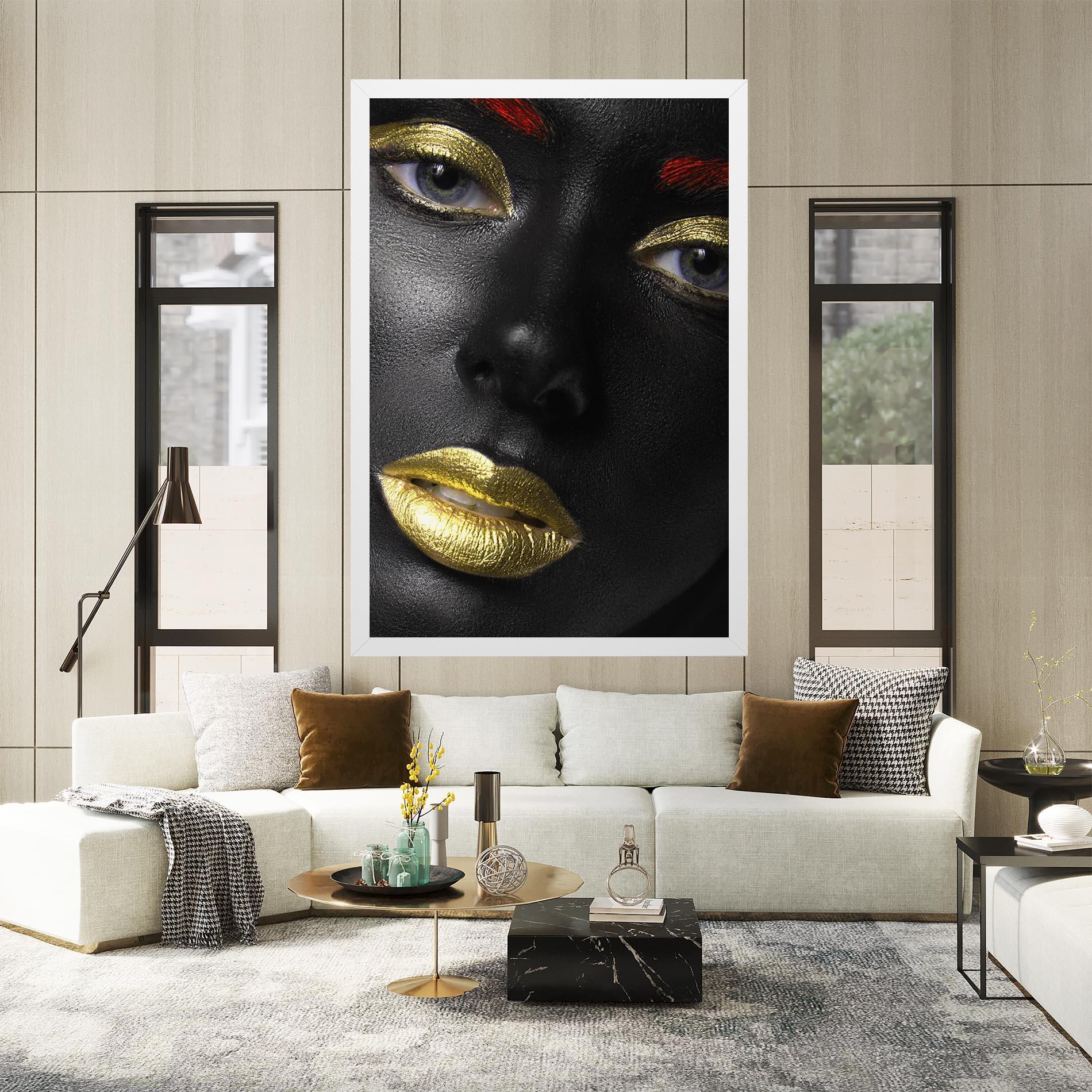Tablou Canvas Gold Make Up And Lips mockup 2