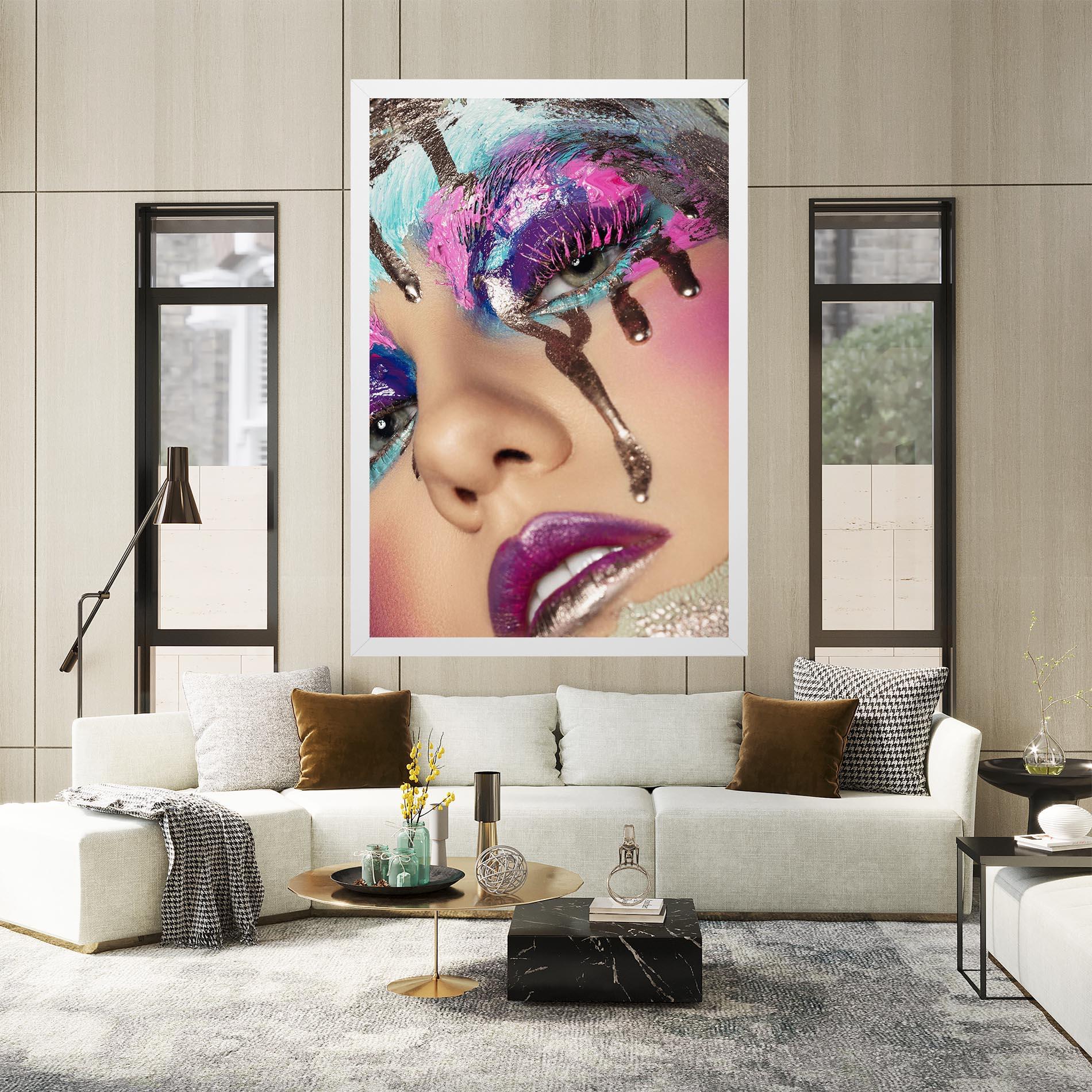 Tablou Canvas Pretty Pink Eyelashes mockup 2