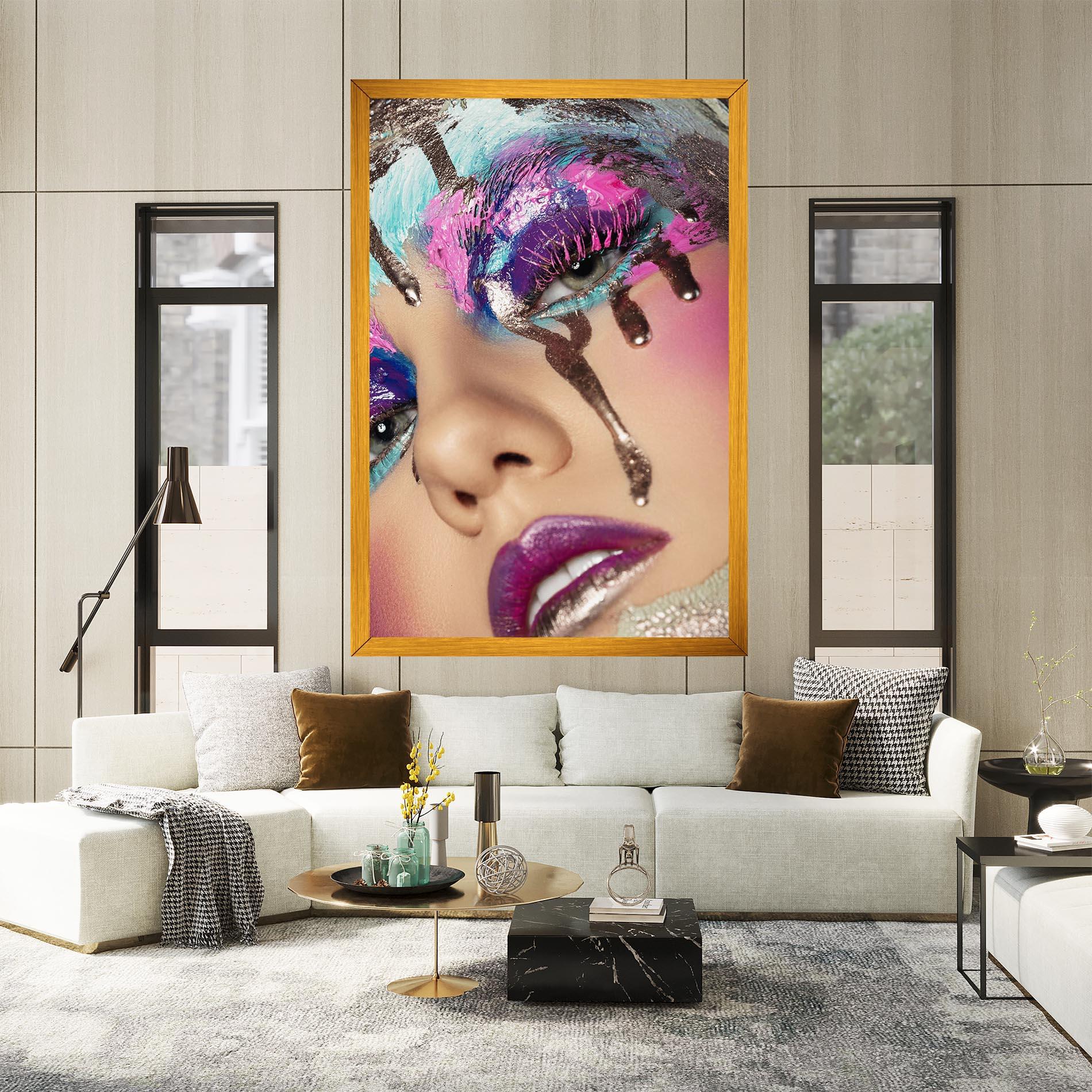 Tablou Canvas Pretty Pink Eyelashes mockup 2