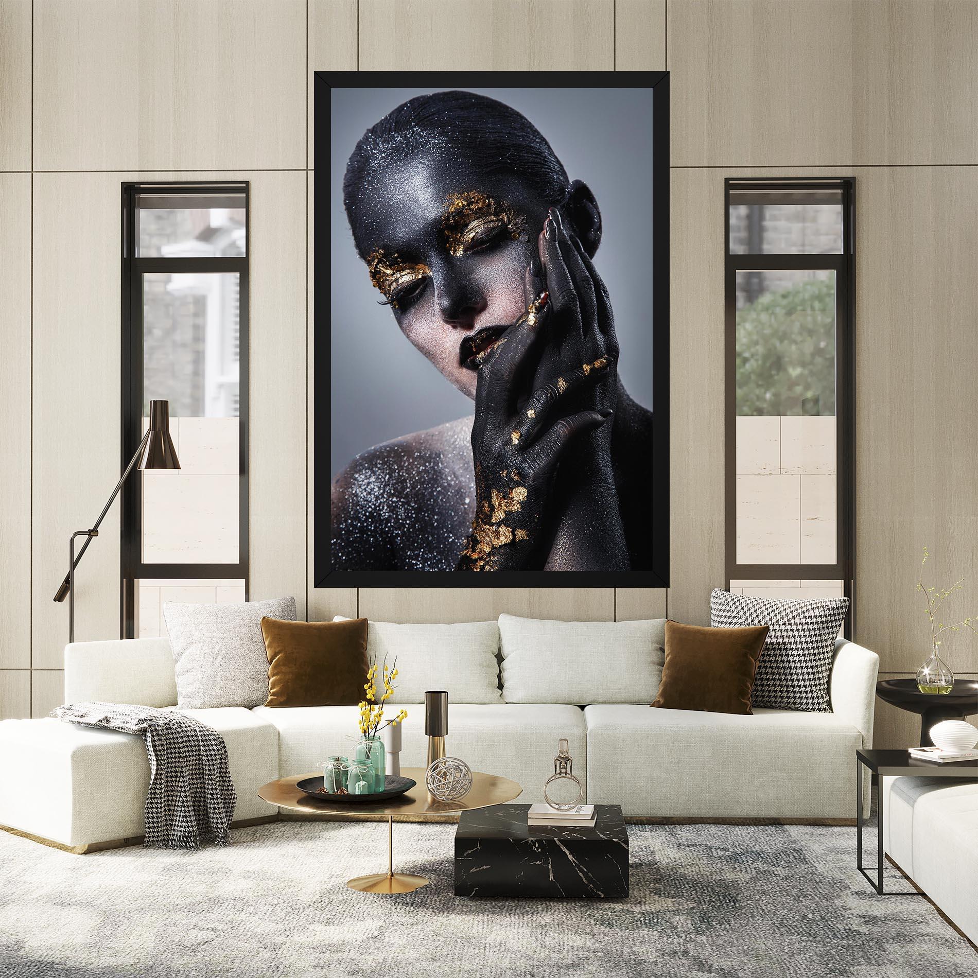 Tablou Canvas Black Artistic Makeup mockup 2