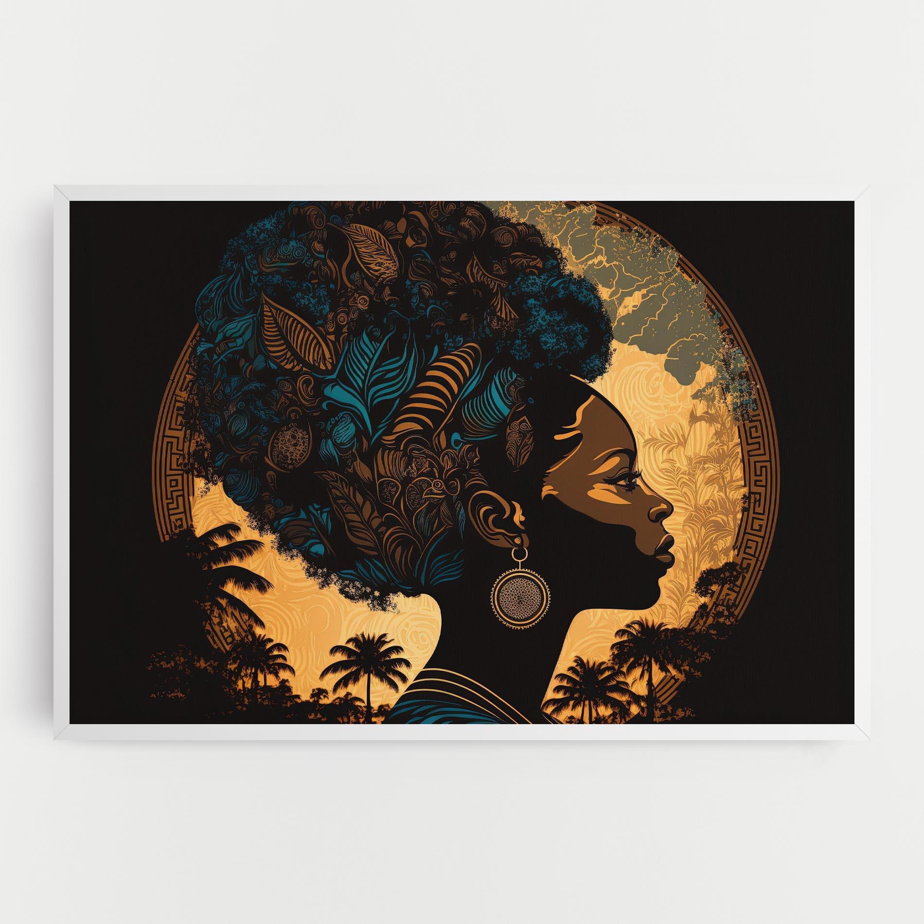 Tablou Canvas African Profile Woman mockup 0