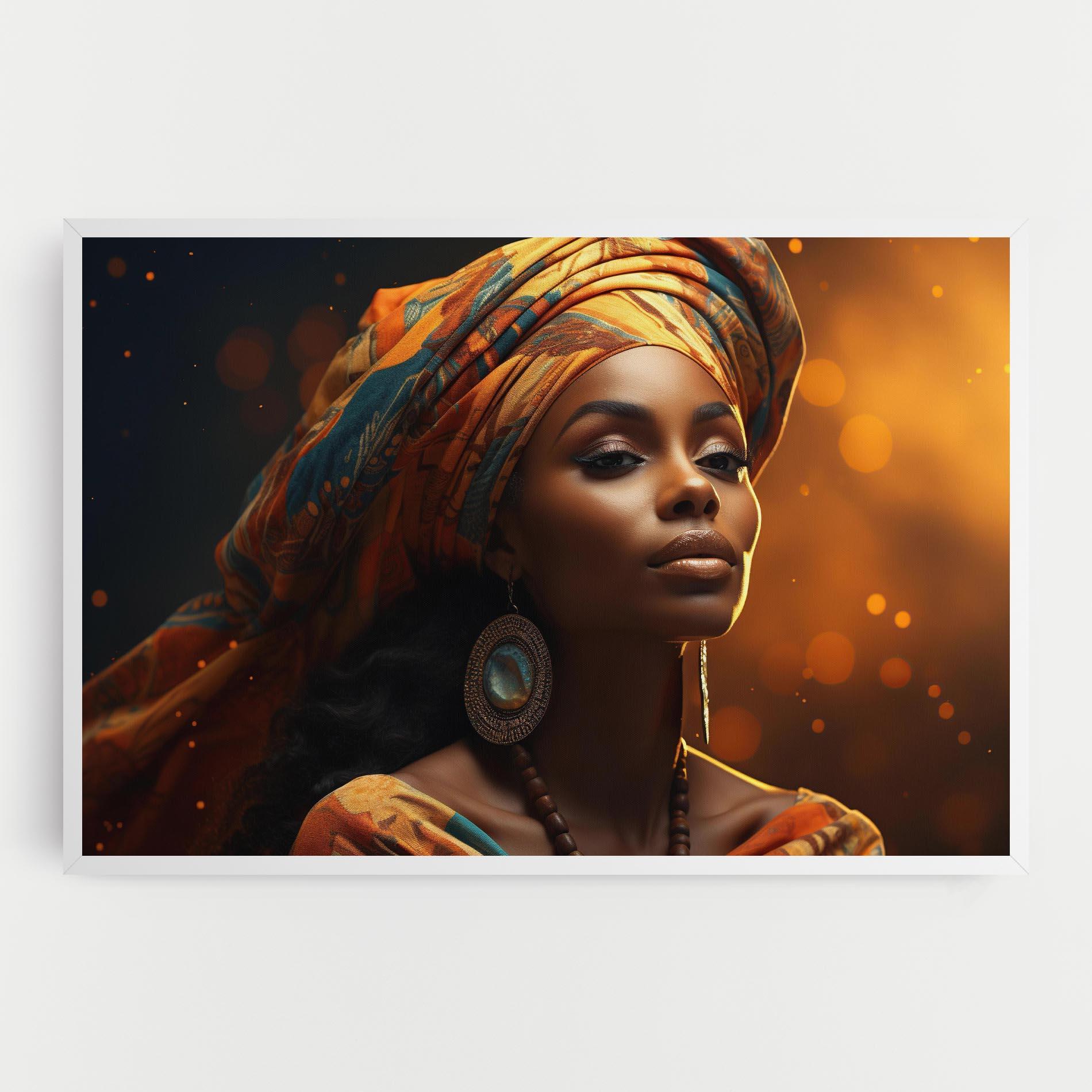 Tablou Canvas Fashion African Portrait mockup 0