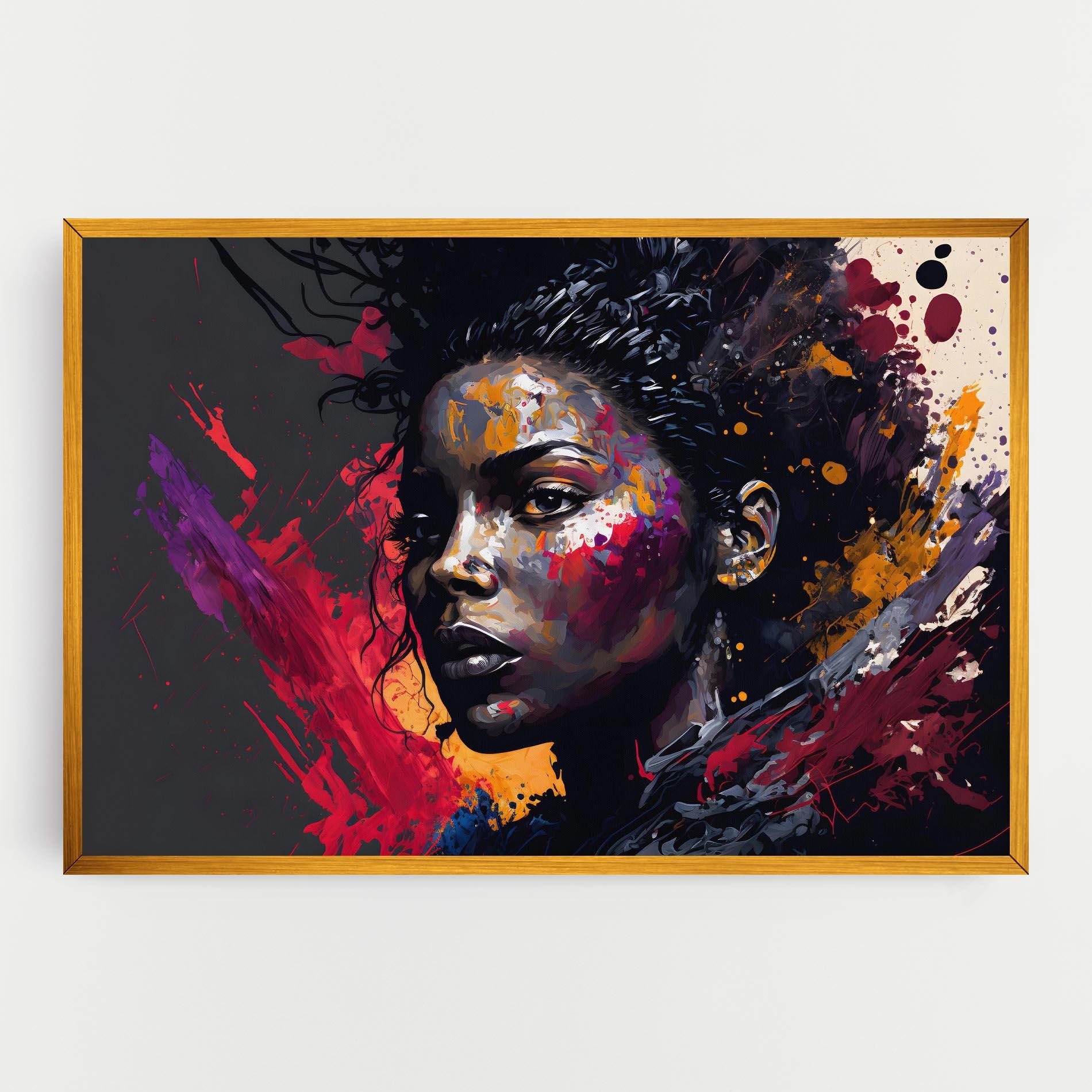 Tablou Canvas African Woman Splash mockup 0