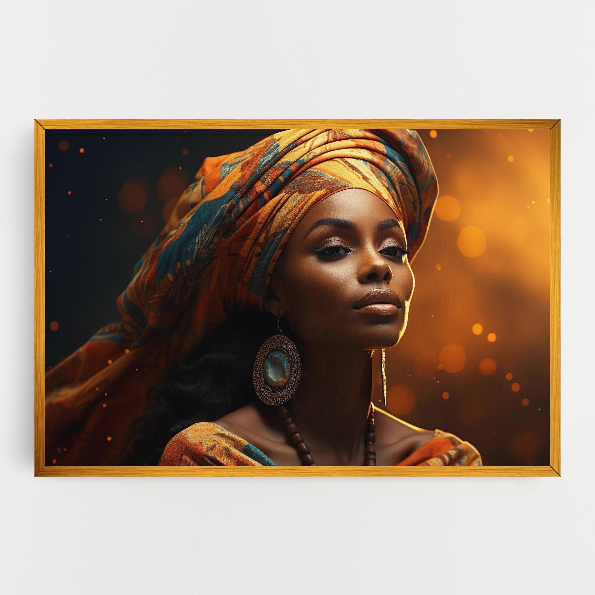 Tablou Canvas Fashion African Portrait mockup 0