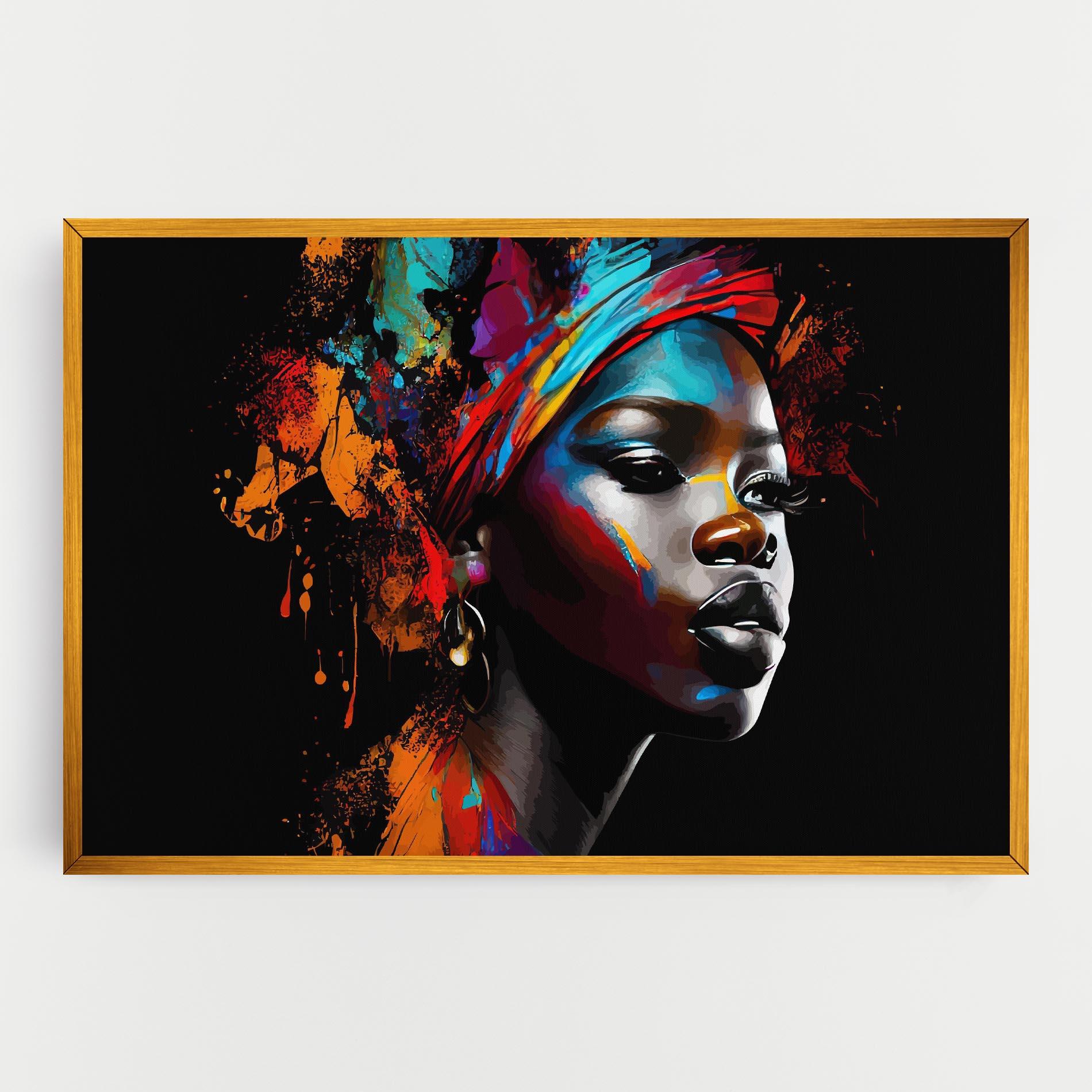 Tablou Canvas Pretty African Art Splash mockup 0