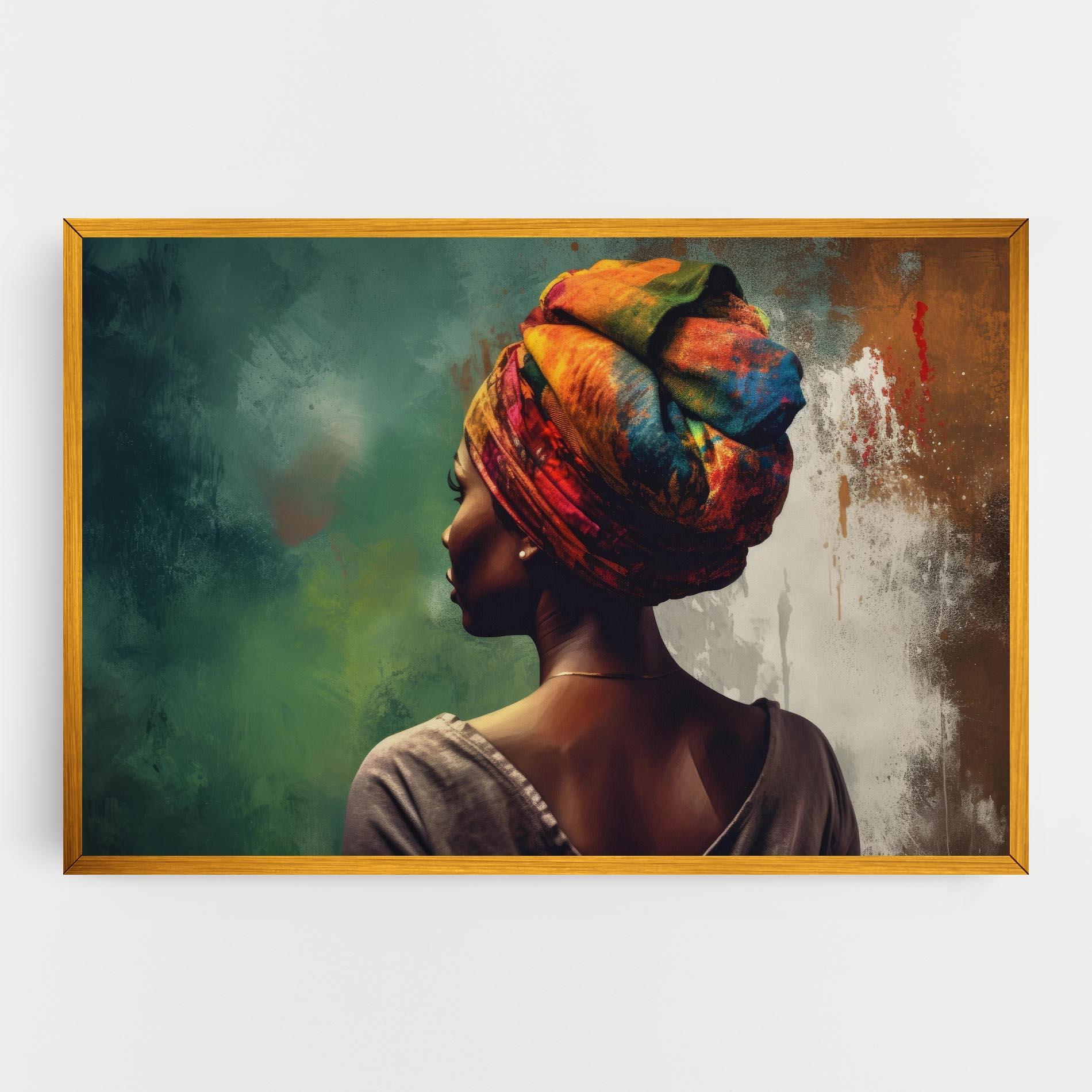 Tablou Canvas Yellow Turban Art mockup 0