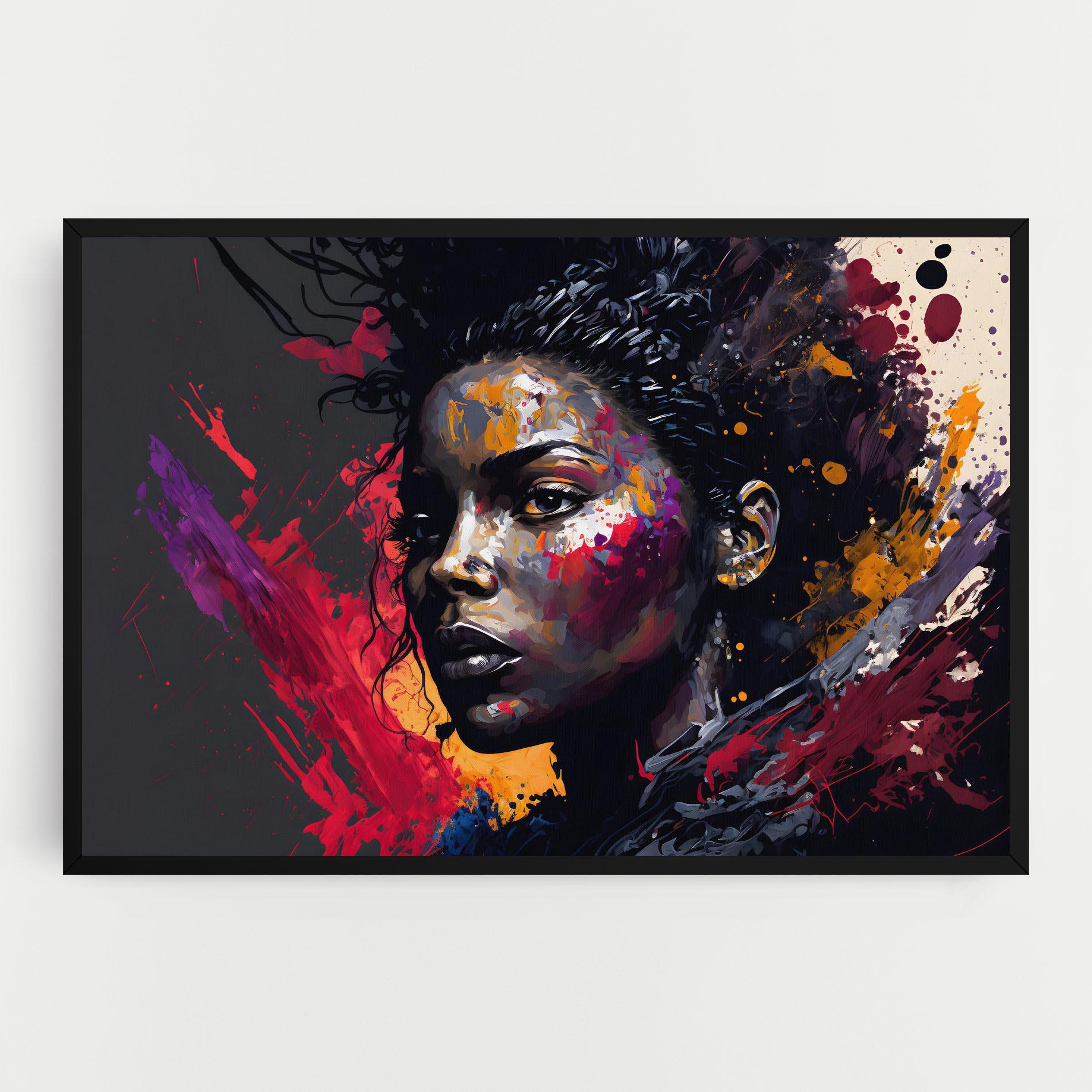 Tablou Canvas African Woman Splash mockup 0