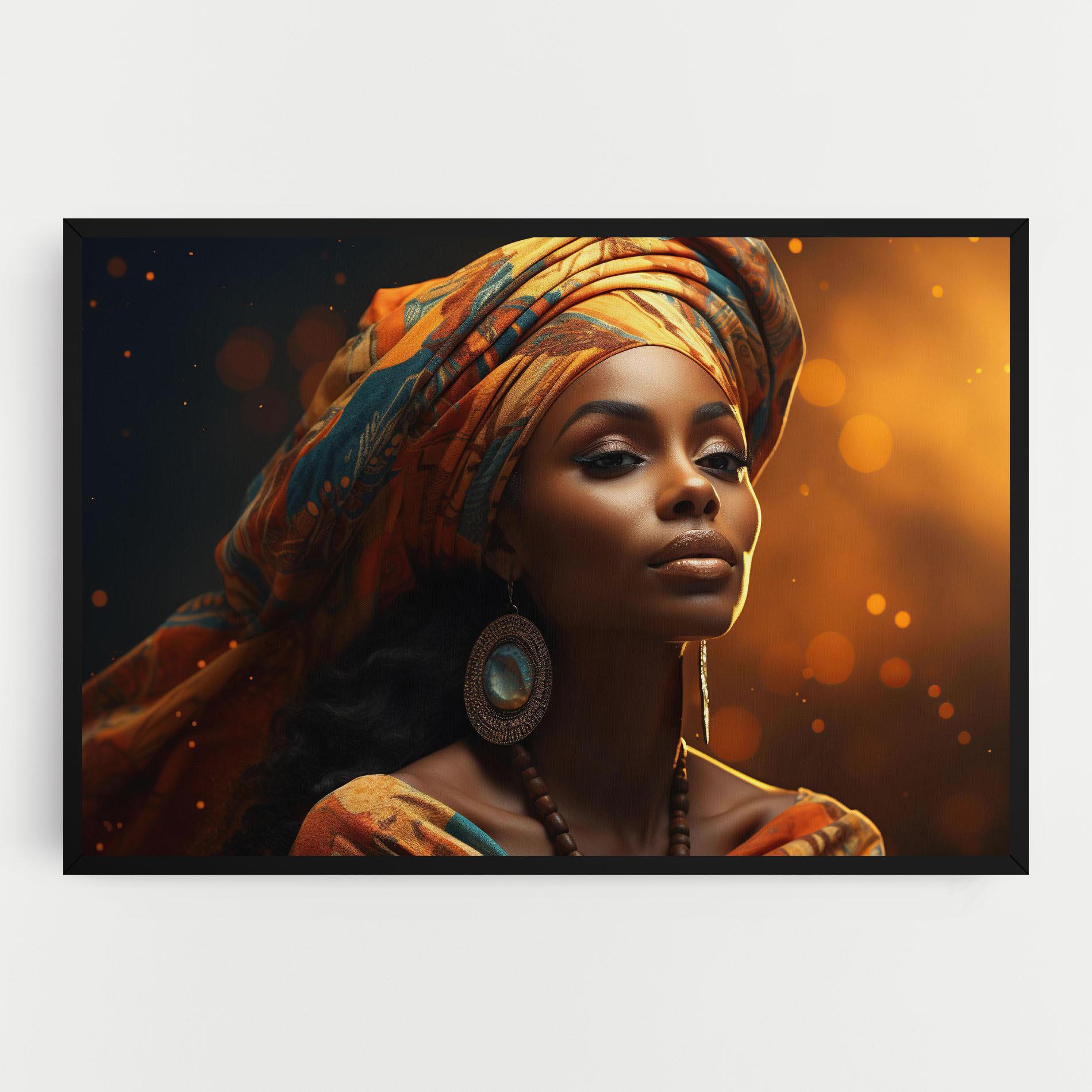 Tablou Canvas Fashion African Portrait mockup 0