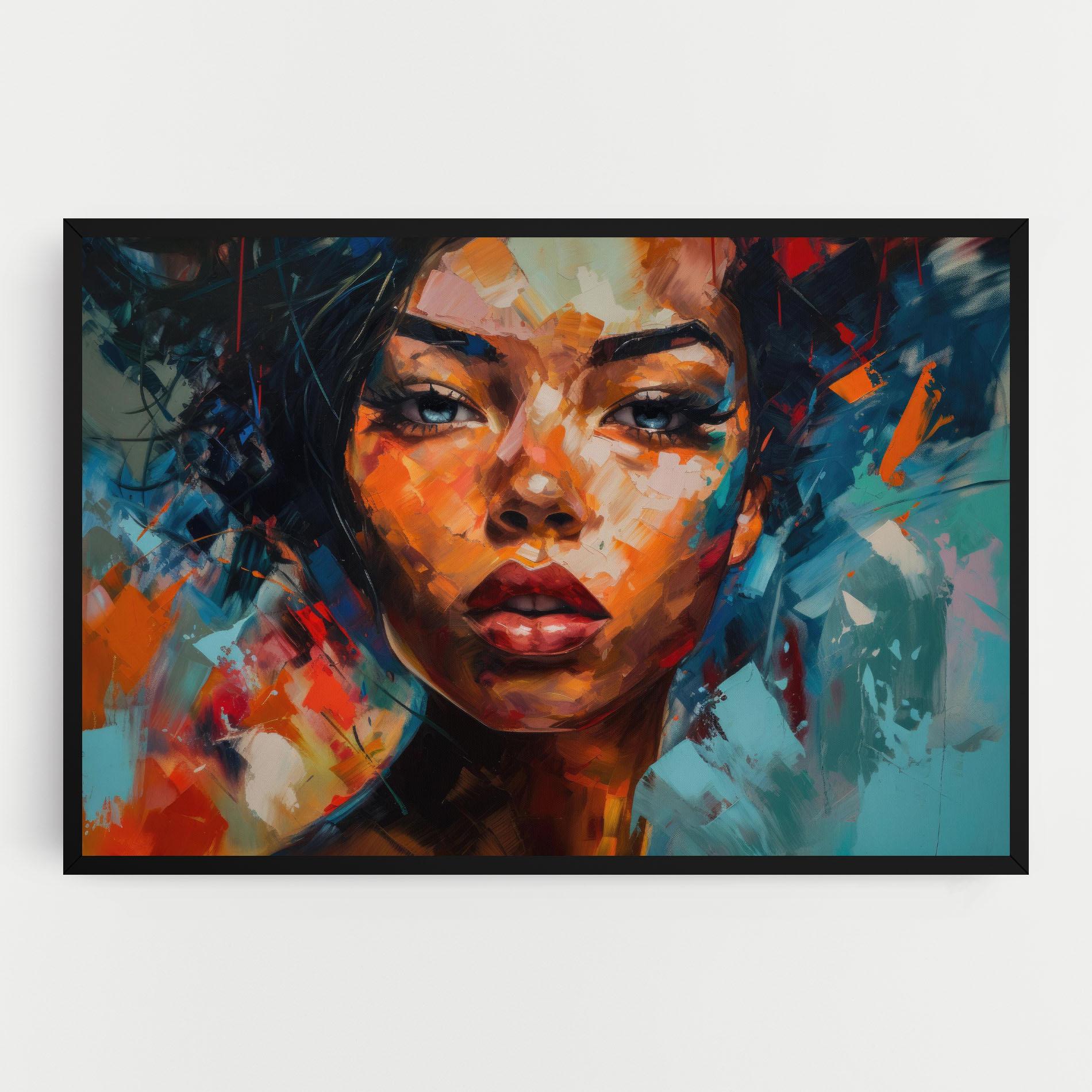 Tablou Canvas Intense Fiery Portrait mockup 0