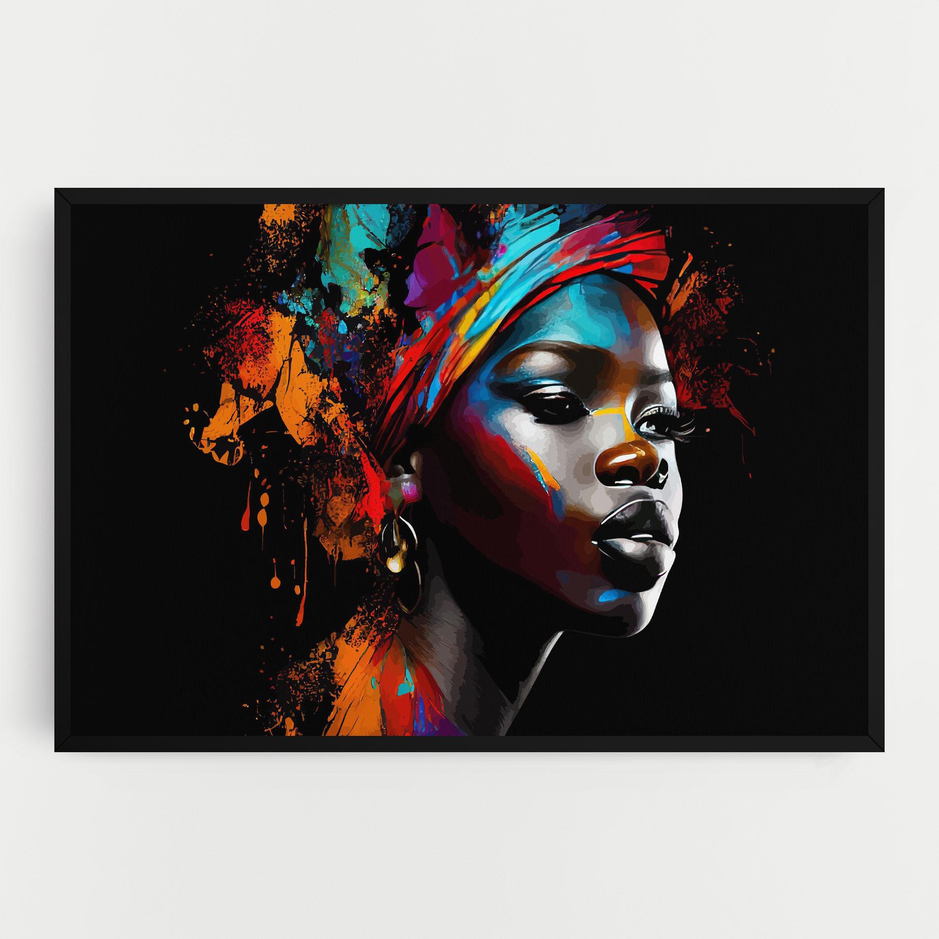 Tablou Canvas Pretty African Art Splash mockup 0