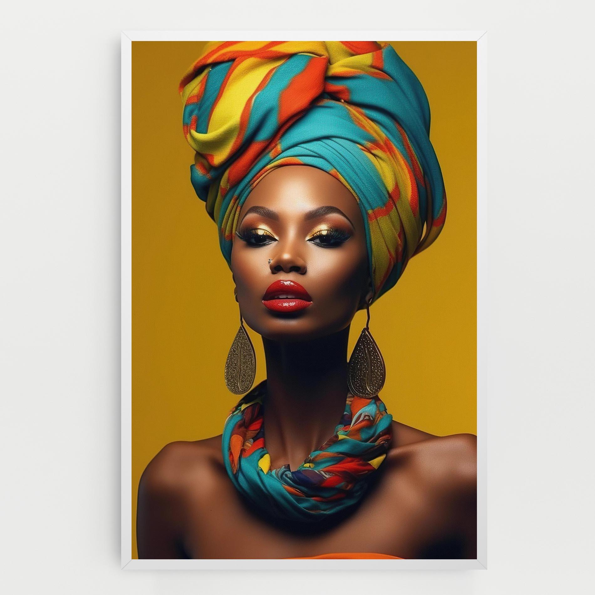 Tablou Canvas African Yellow Portrait mockup 0