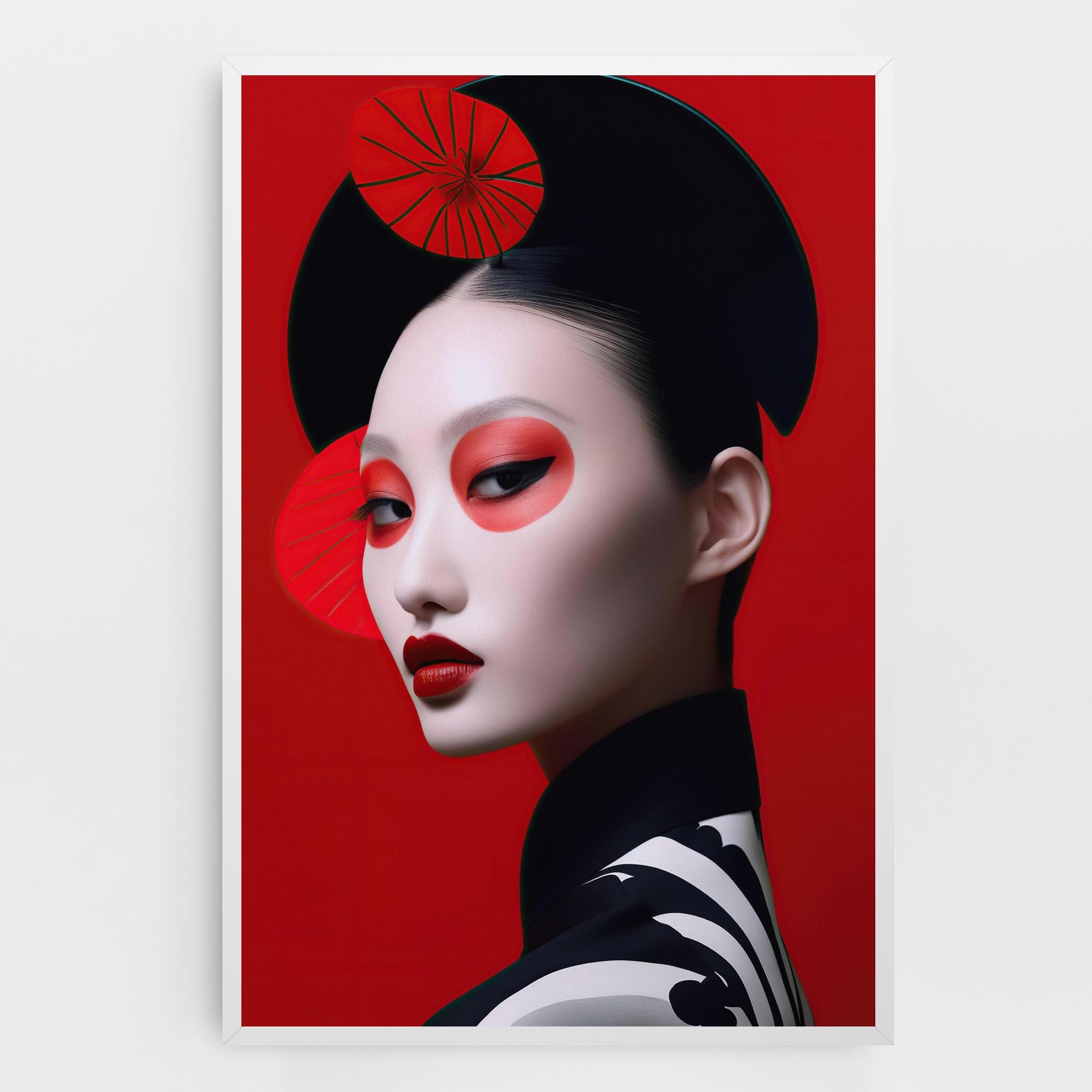 Tablou Canvas Asiatic Red Makeup mockup 0