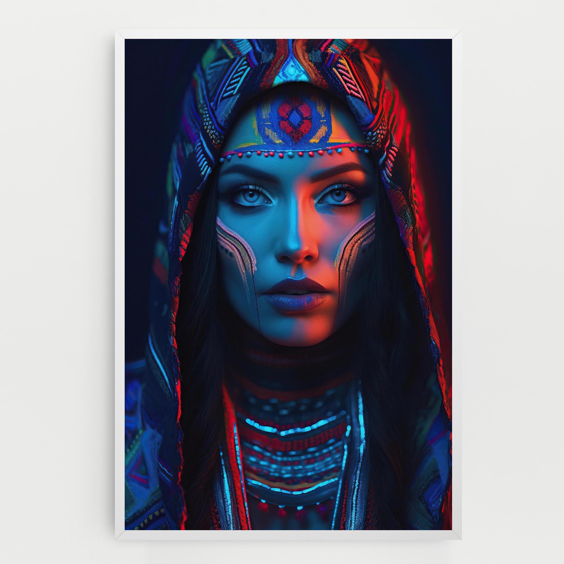 Tablou Canvas Blue Red Light Hood mockup 0