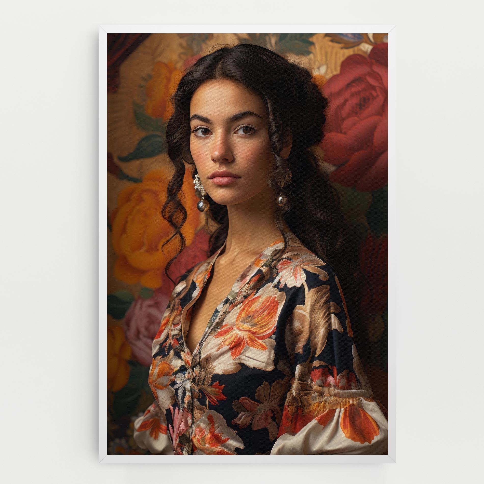 Tablou Canvas Floral Dress Lady mockup 0