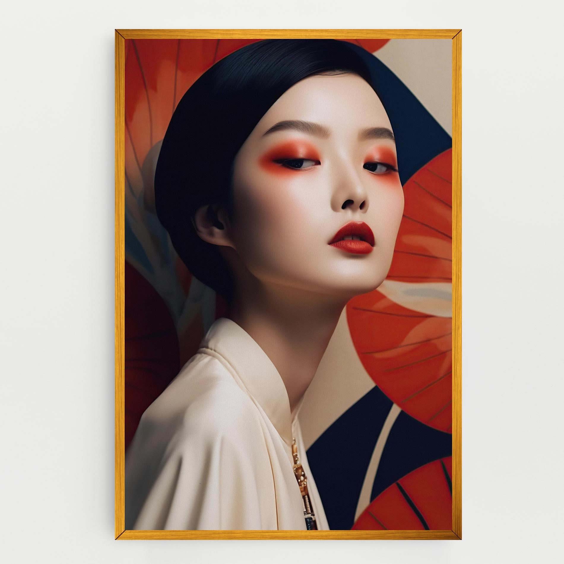 Tablou Canvas Asiatic Red Lips mockup 0