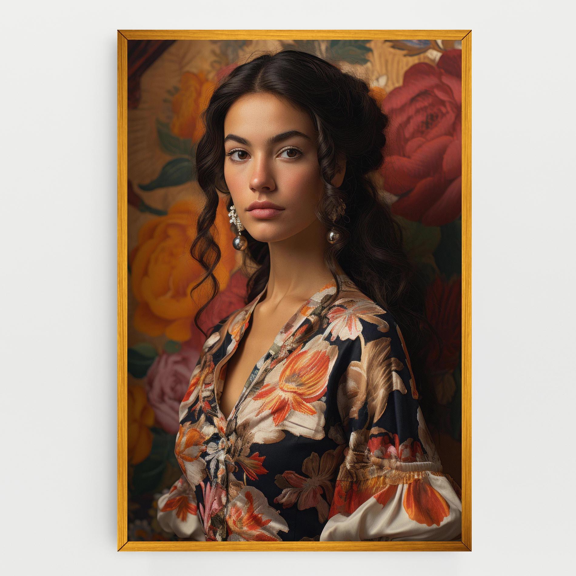 Tablou Canvas Floral Dress Lady mockup 0