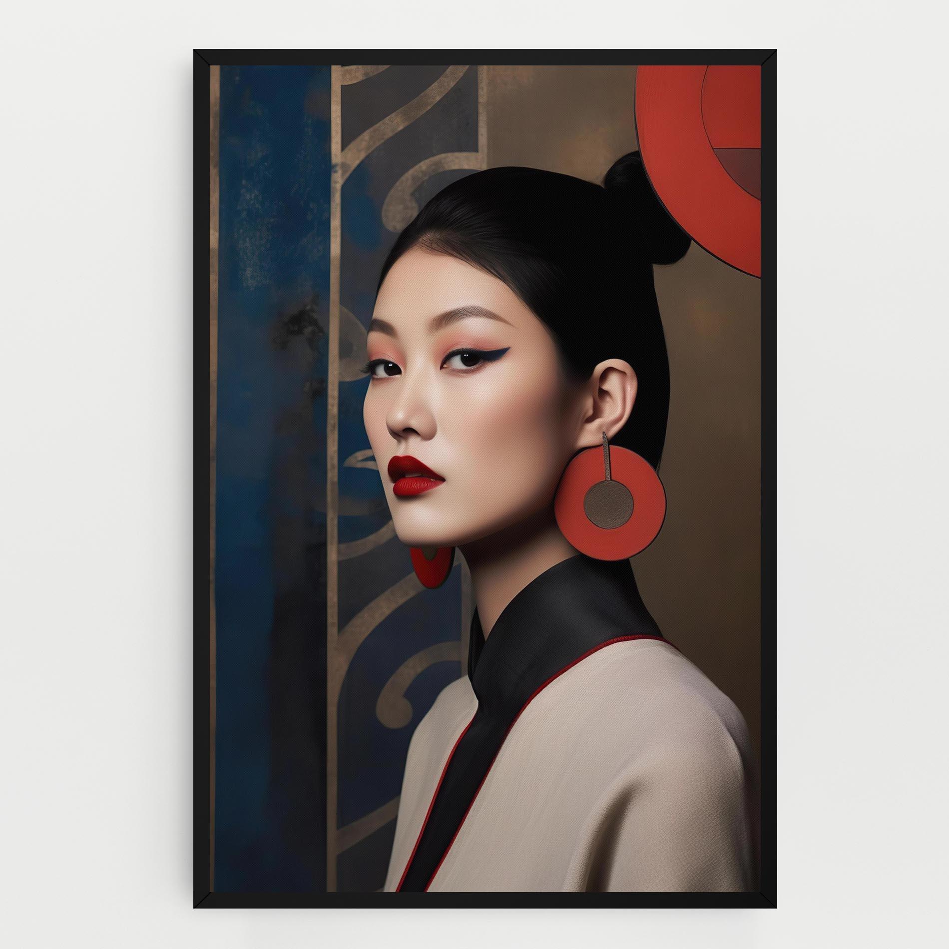 Tablou Canvas Asian Big Earrings mockup 0