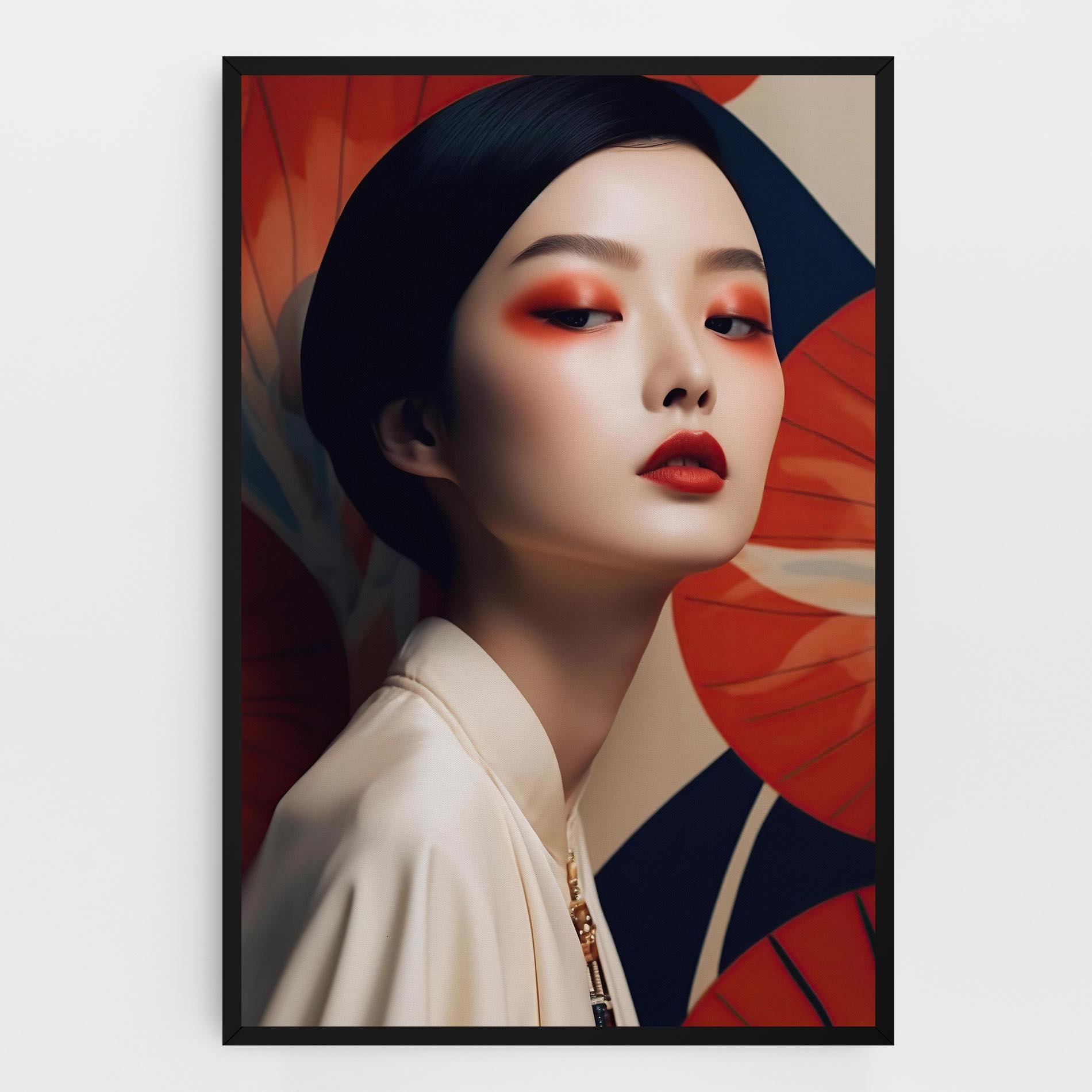 Tablou Canvas Asiatic Red Lips mockup 0