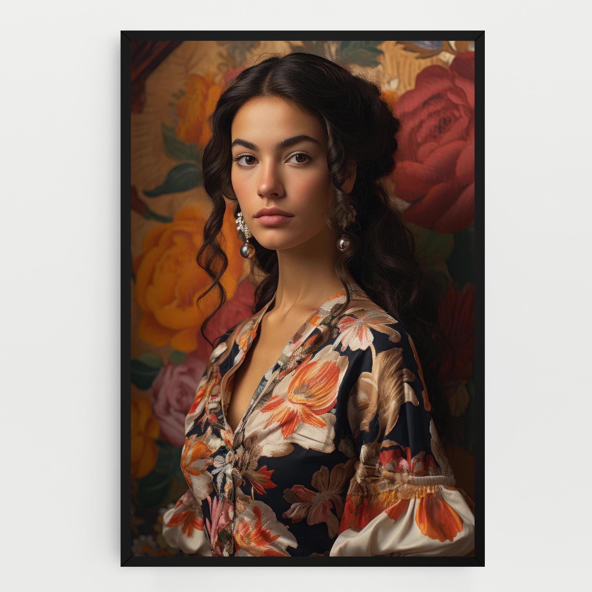 Tablou Canvas Floral Dress Lady mockup 0