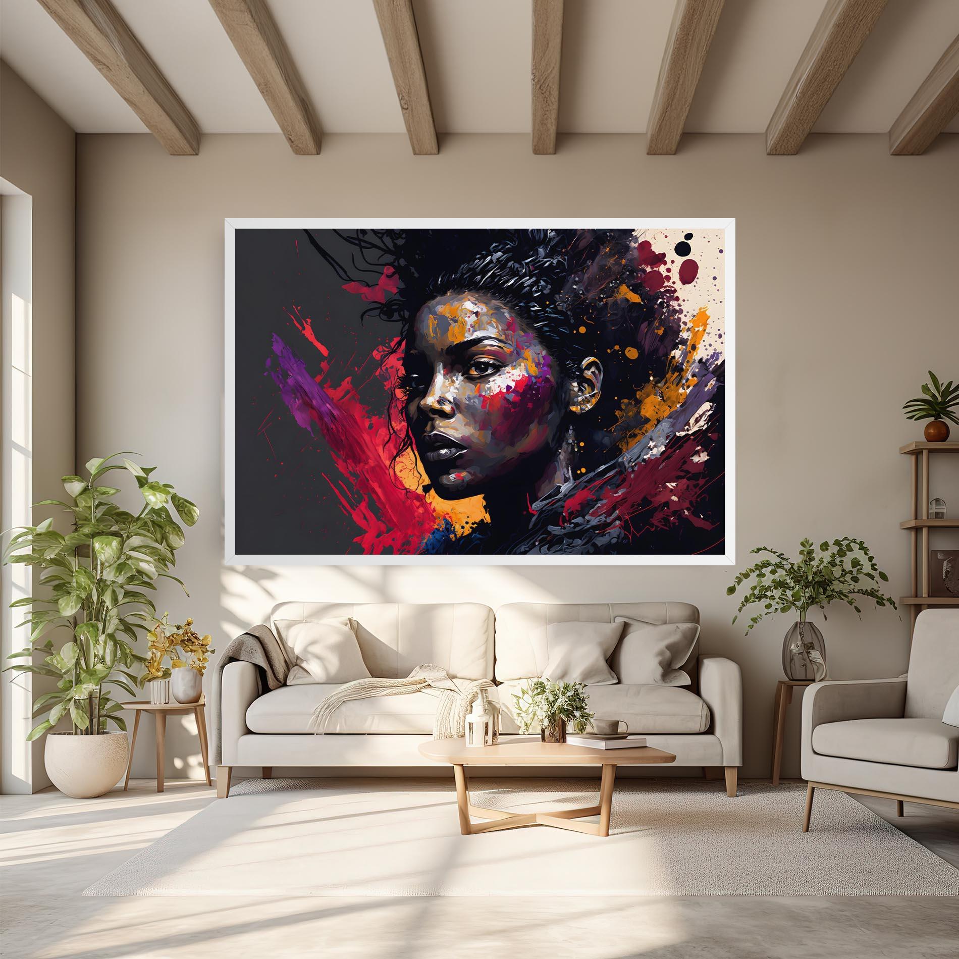 Tablou Canvas African Woman Splash mockup 6
