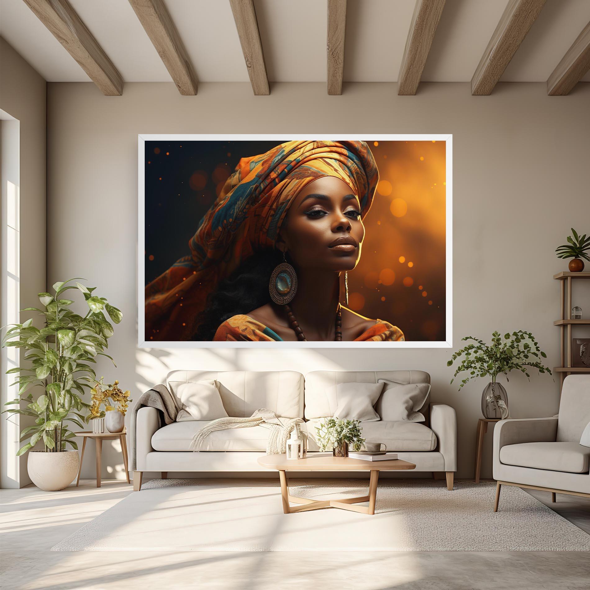 Tablou Canvas Fashion African Portrait mockup 6