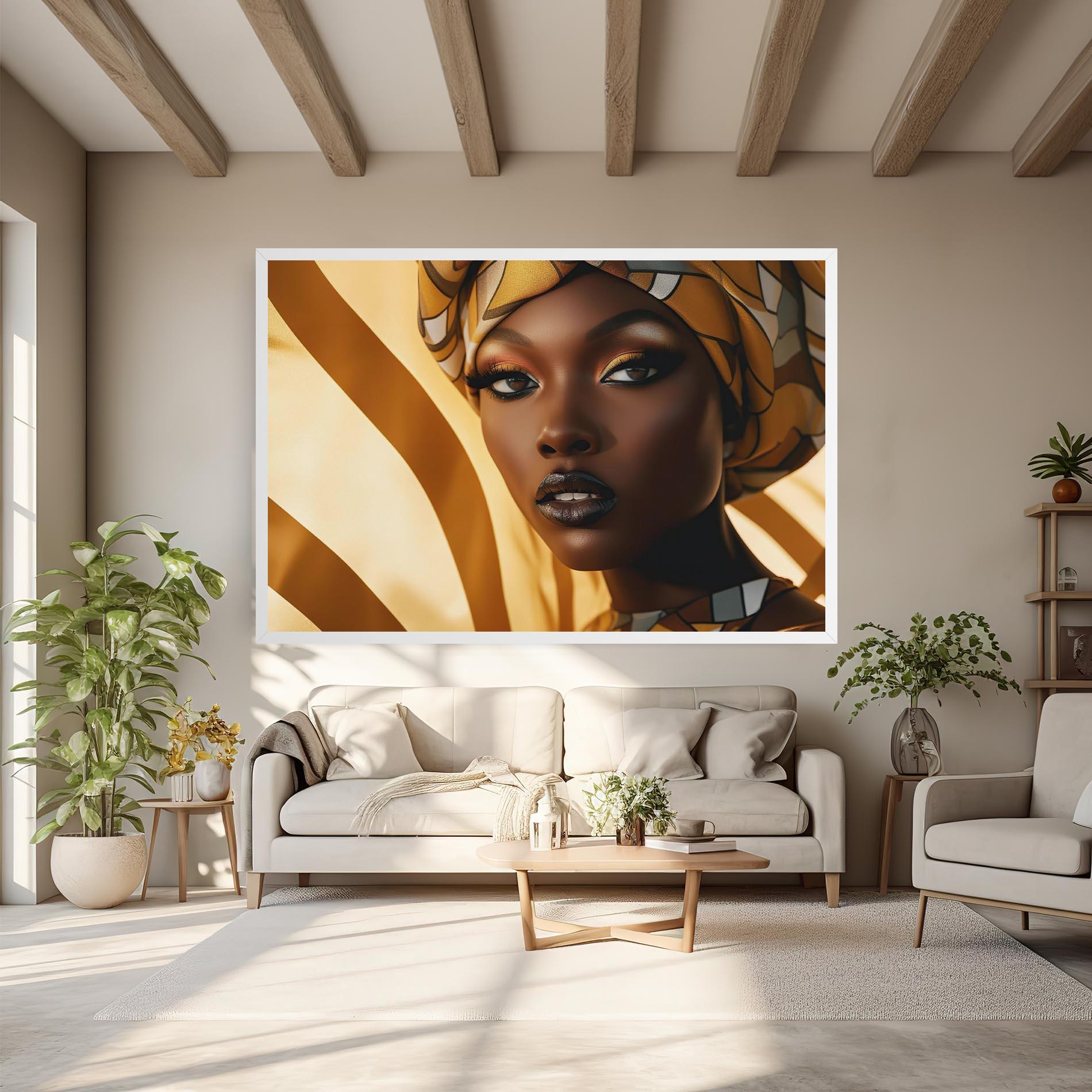 Tablou Canvas Fashion African Woman mockup 6