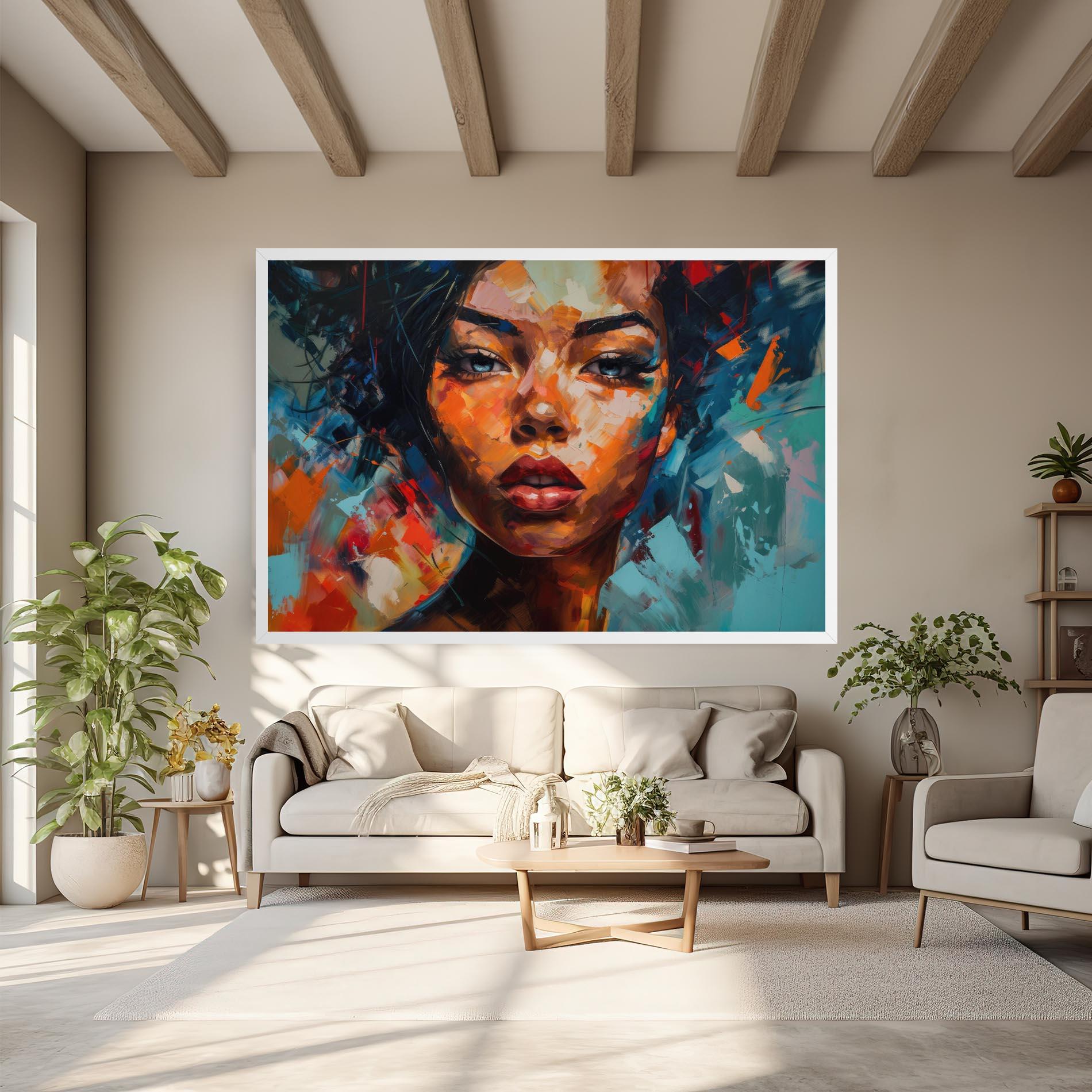 Tablou Canvas Intense Fiery Portrait mockup 6