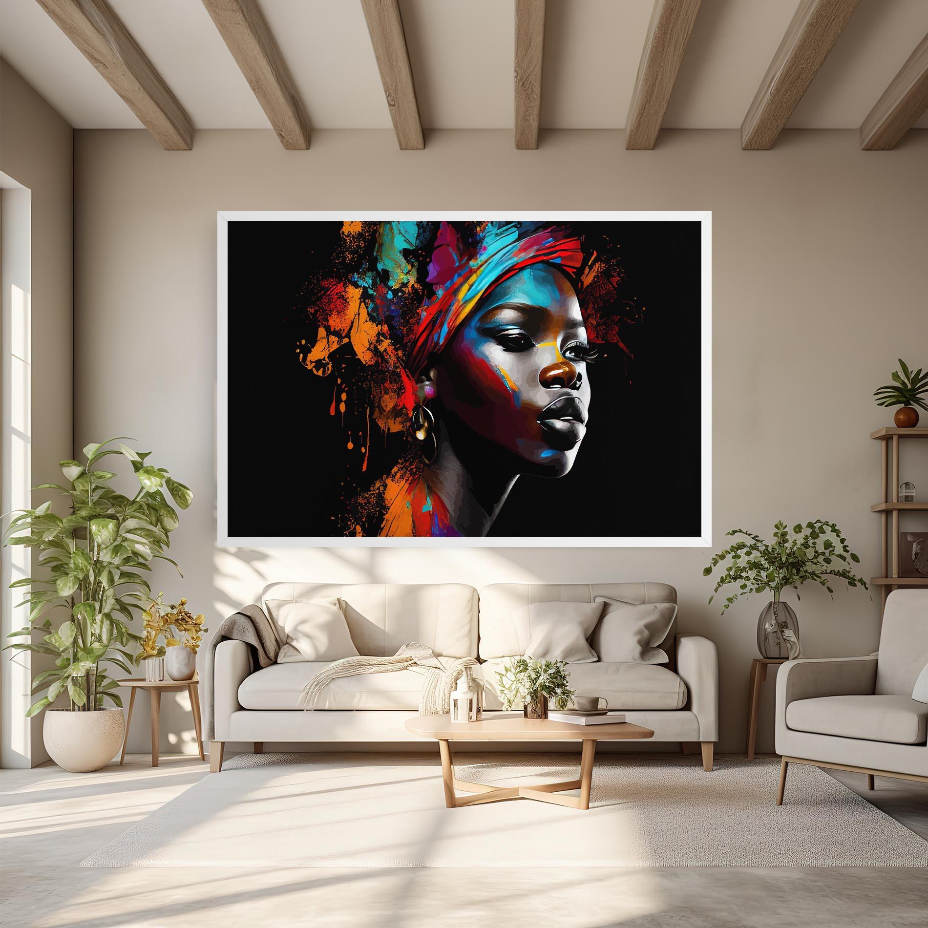 Tablou Canvas Pretty African Art Splash mockup 6