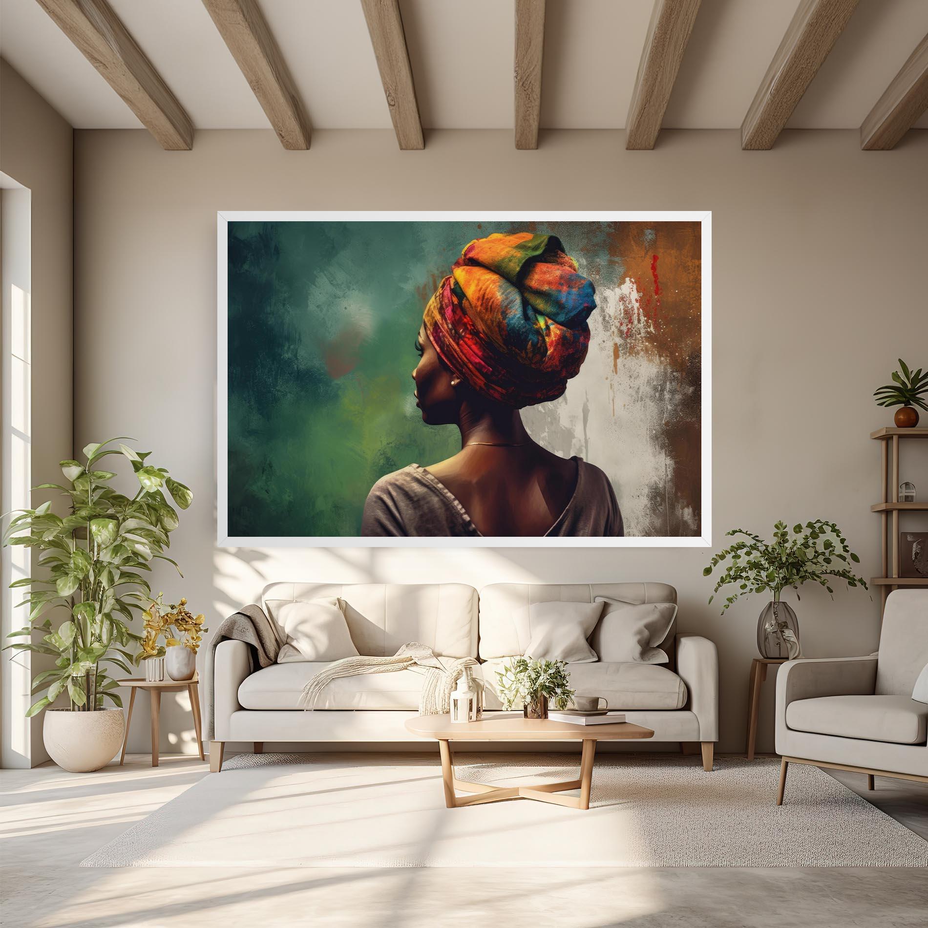 Tablou Canvas Yellow Turban Art mockup 6