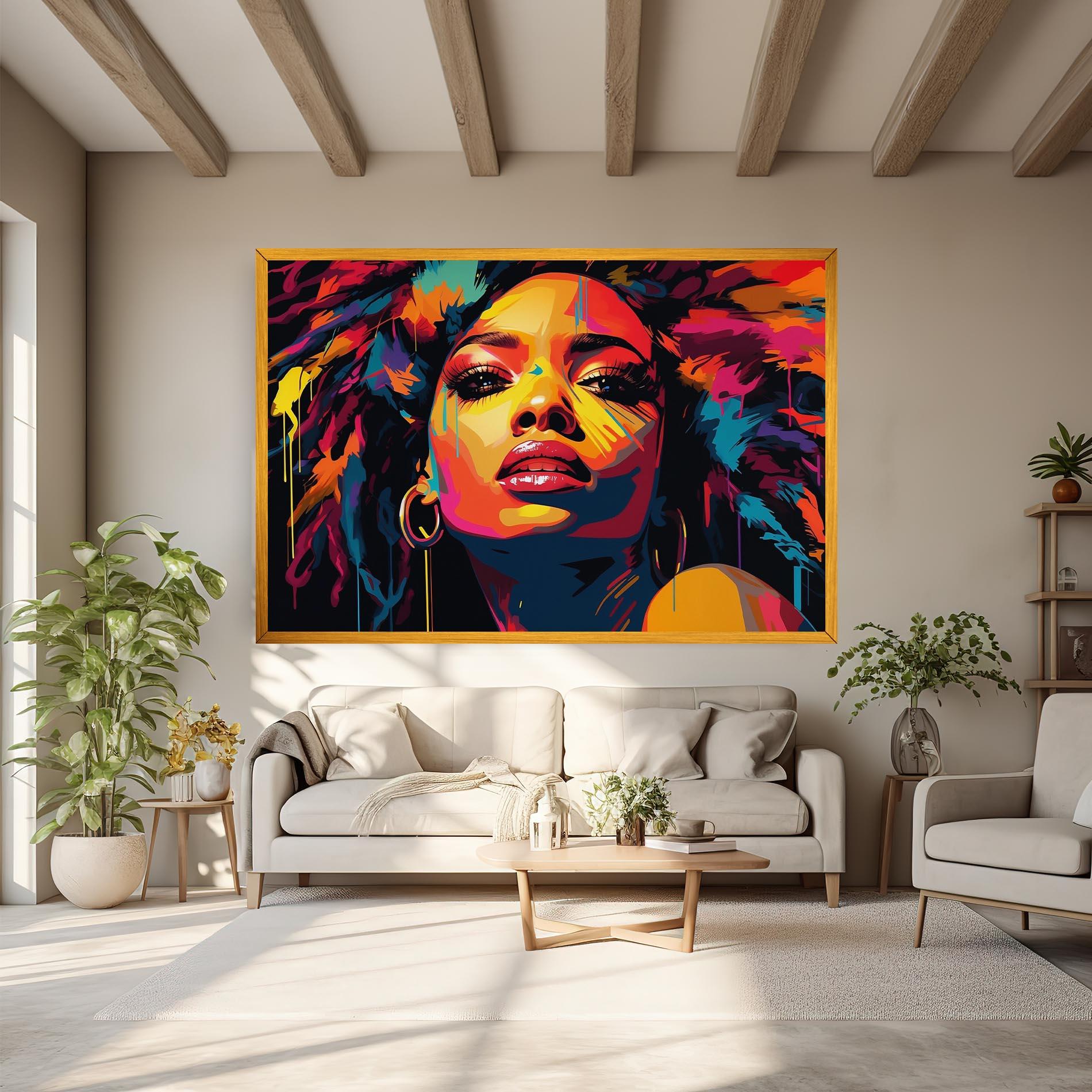 Tablou Canvas Beautiful African Art mockup 6