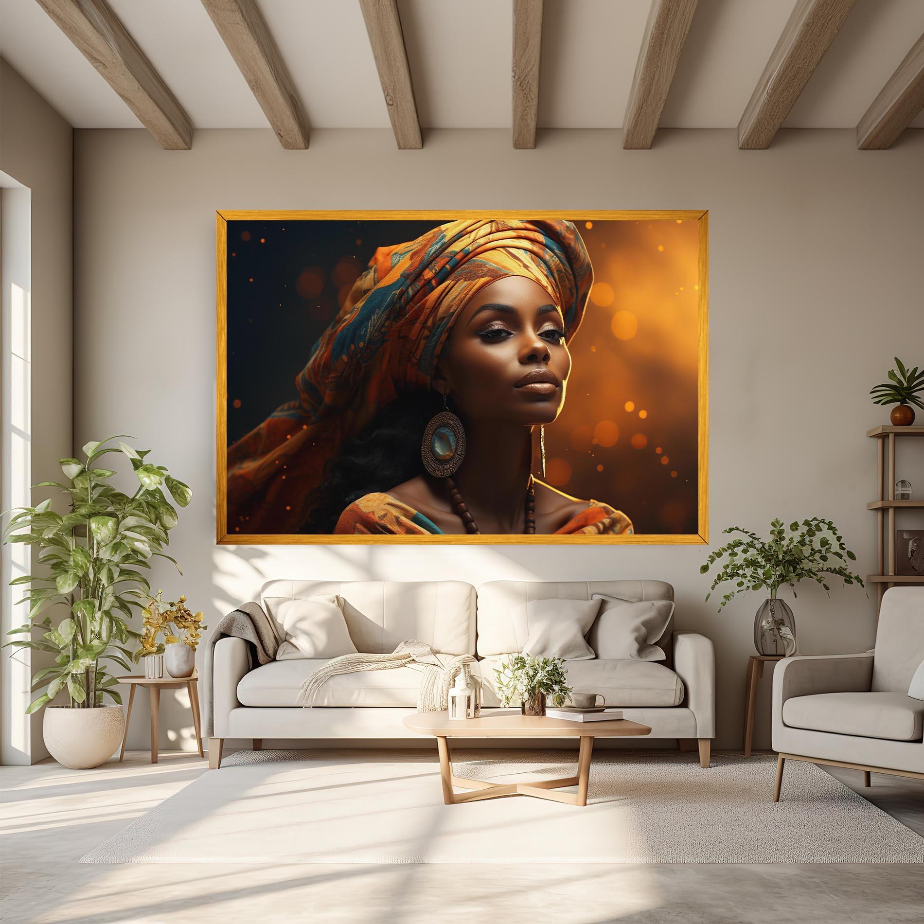 Tablou Canvas Fashion African Portrait mockup 6