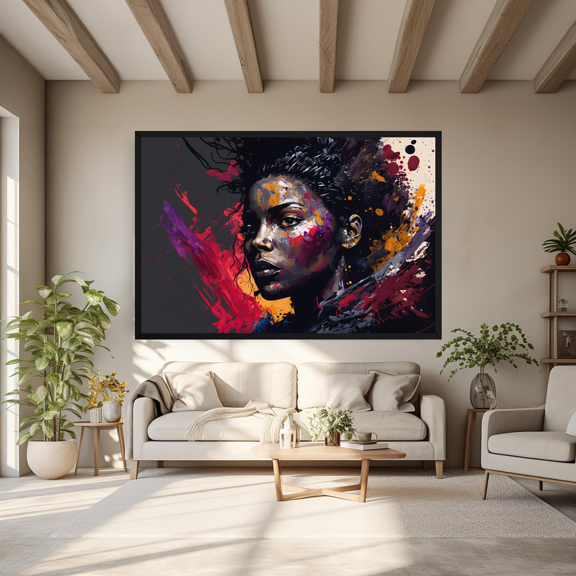 Tablou Canvas African Woman Splash mockup 6