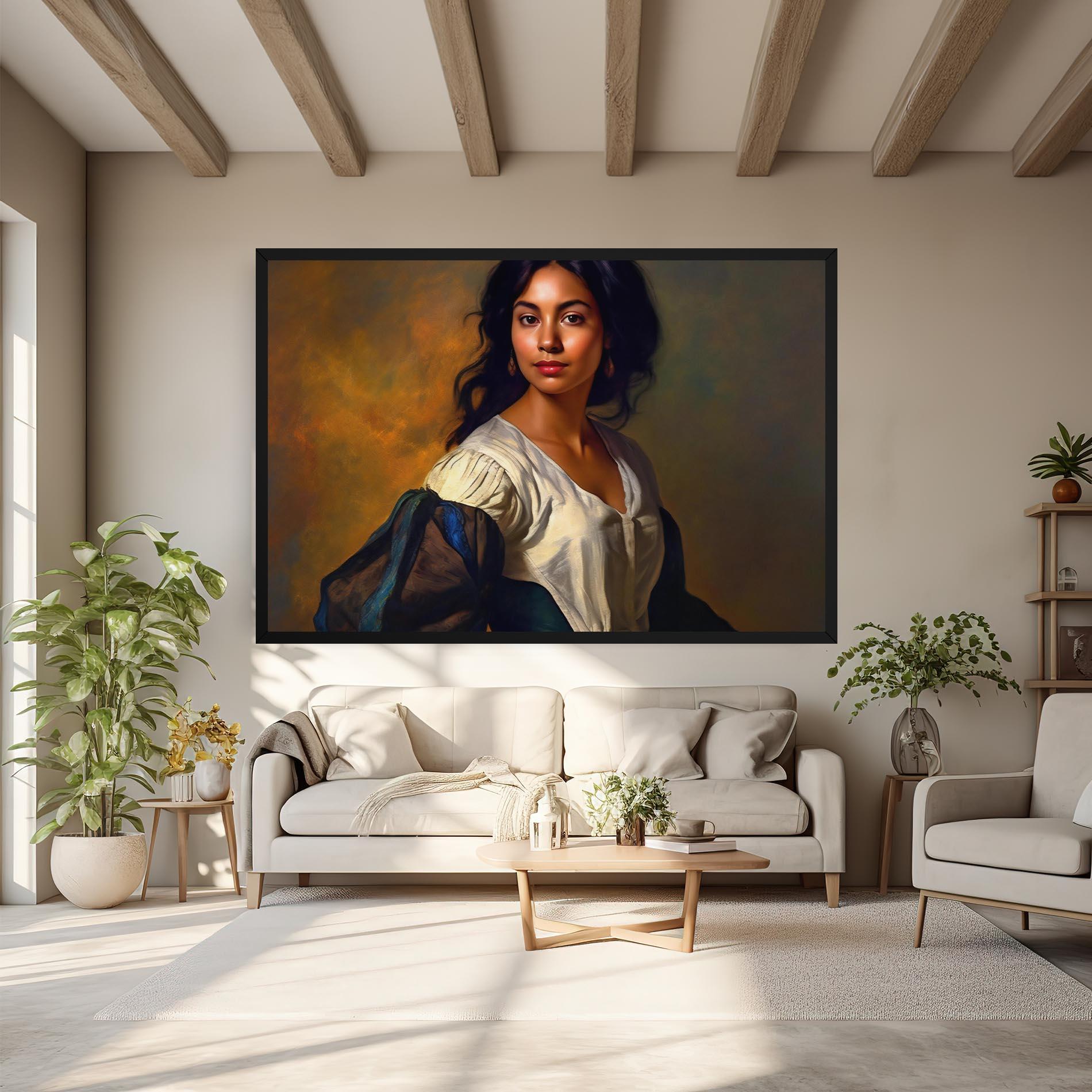 Tablou Canvas Beautiful Brunette Art mockup 6