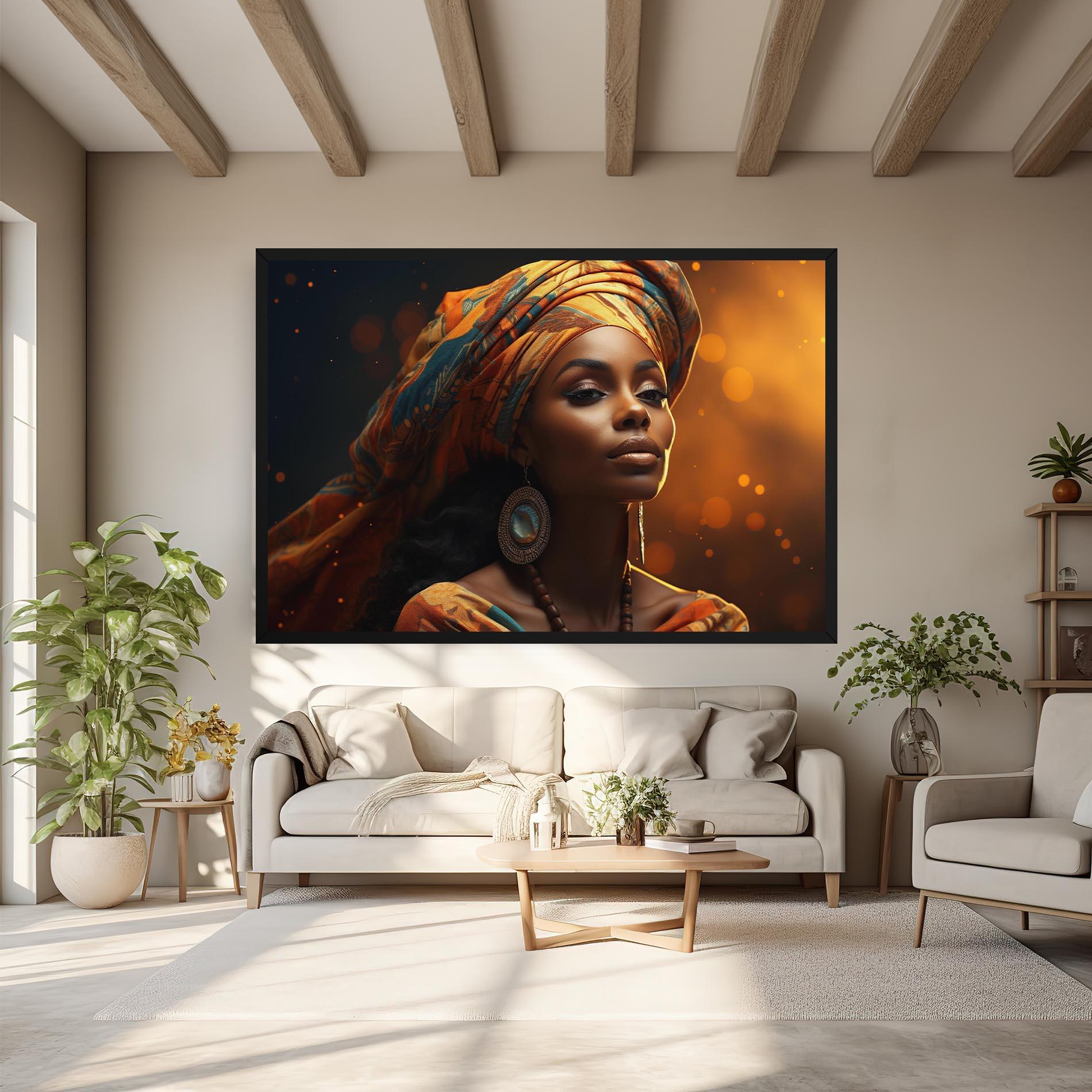 Tablou Canvas Fashion African Portrait mockup 6