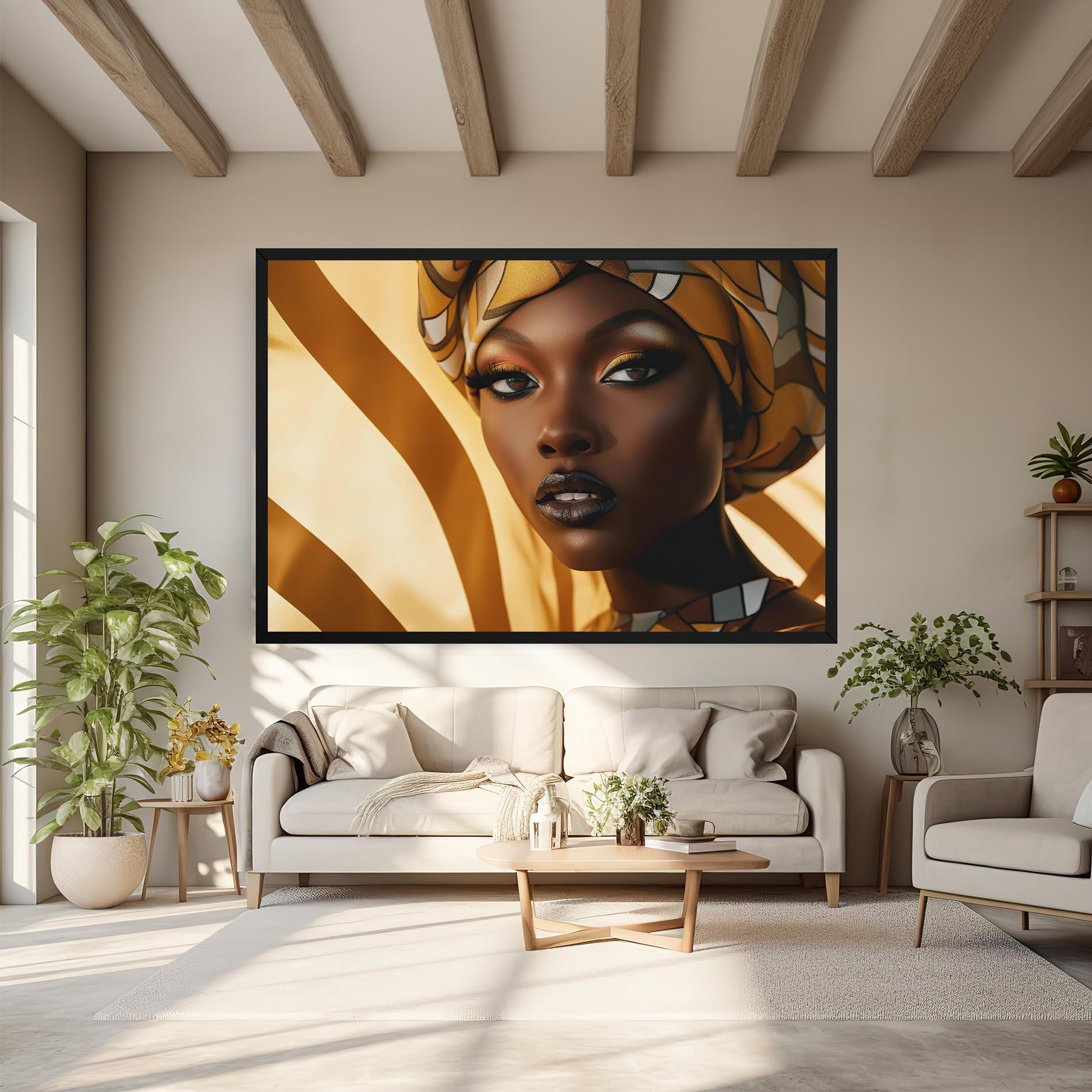 Tablou Canvas Fashion African Woman mockup 6