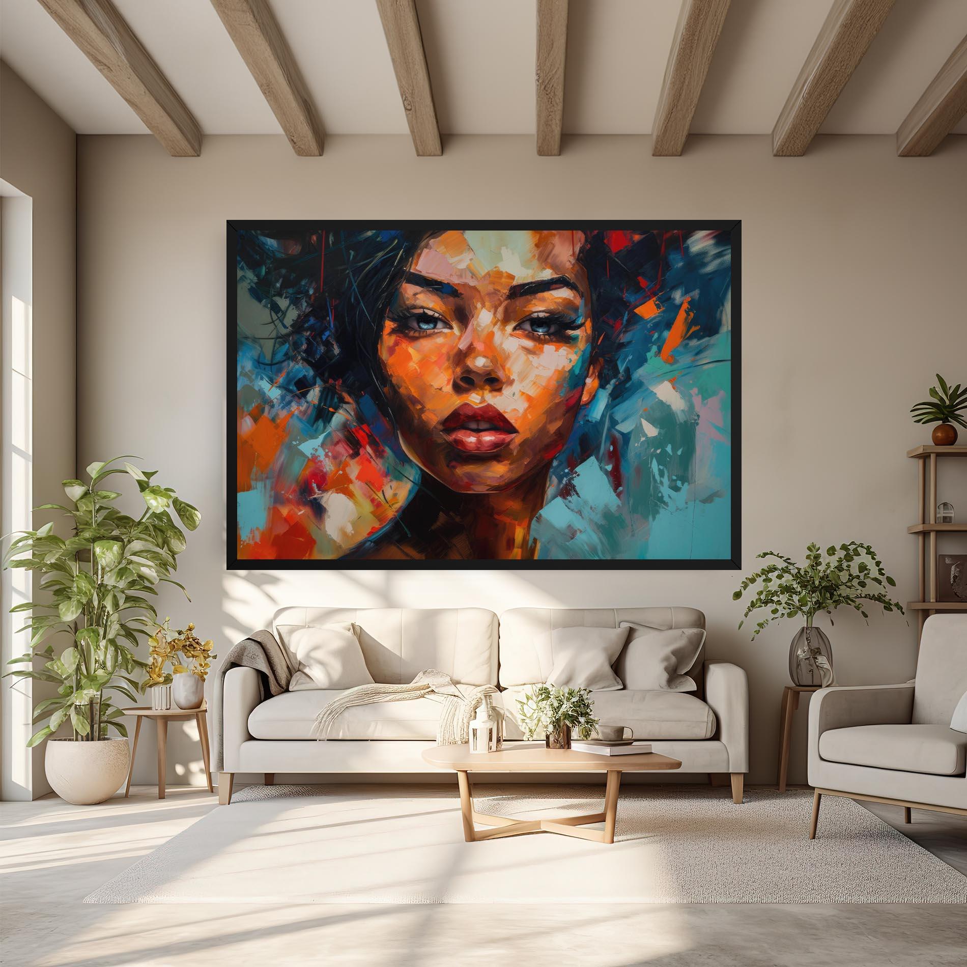 Tablou Canvas Intense Fiery Portrait mockup 6