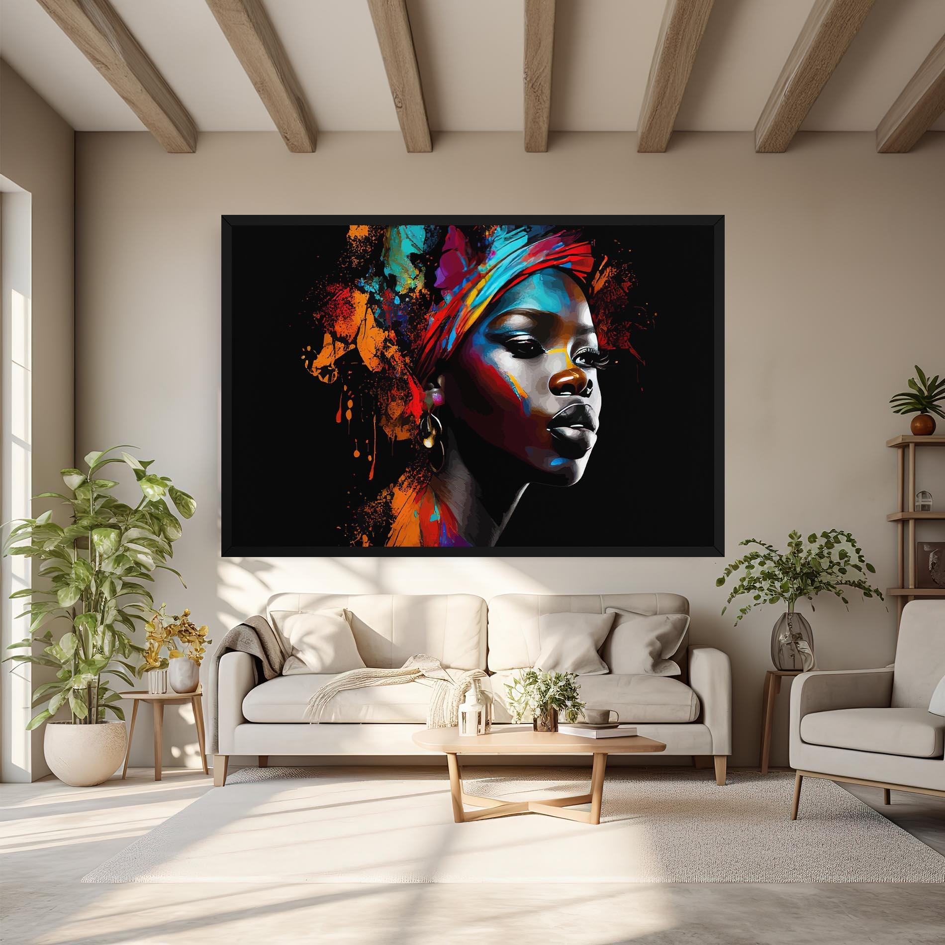 Tablou Canvas Pretty African Art Splash mockup 6