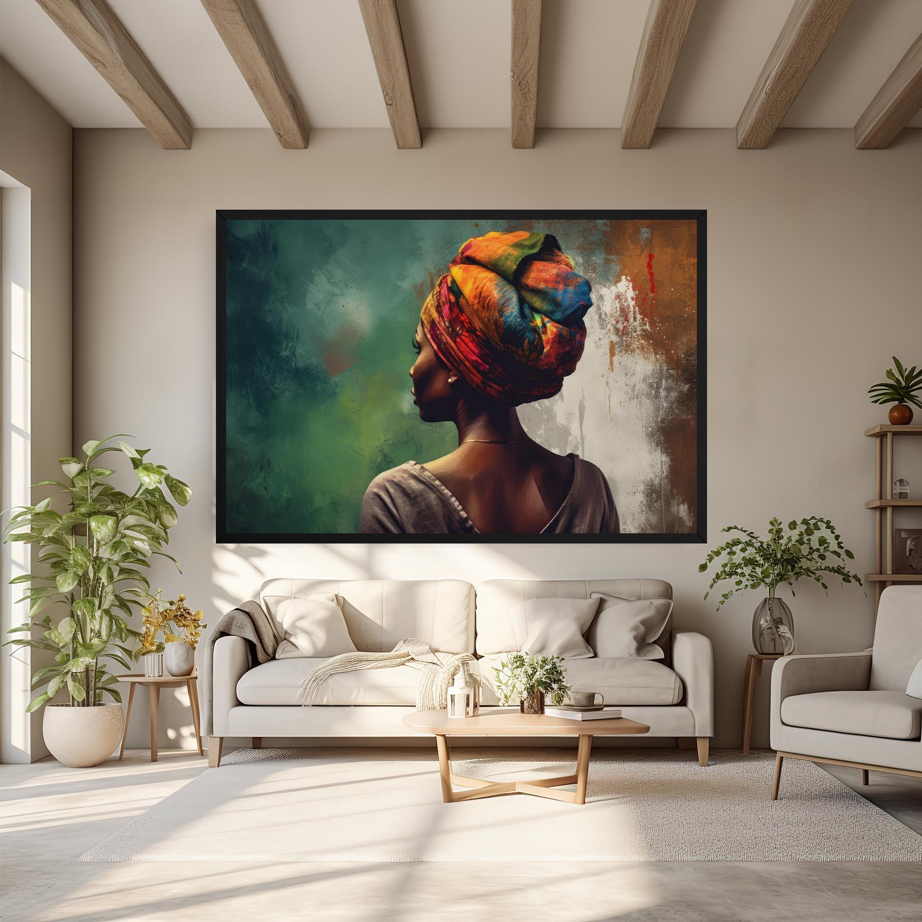 Tablou Canvas Yellow Turban Art mockup 6