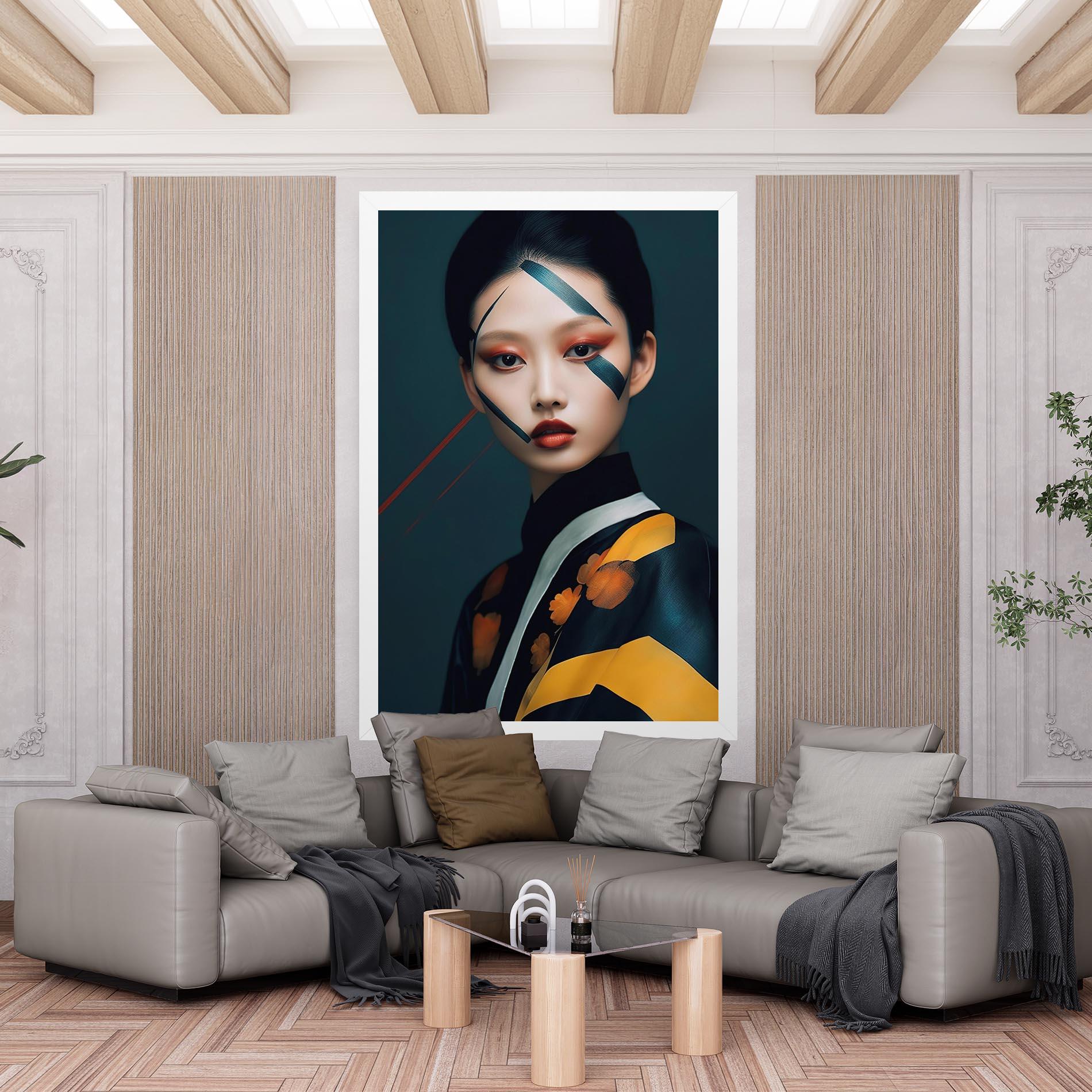 Tablou Canvas Asian Painted Woman mockup 6