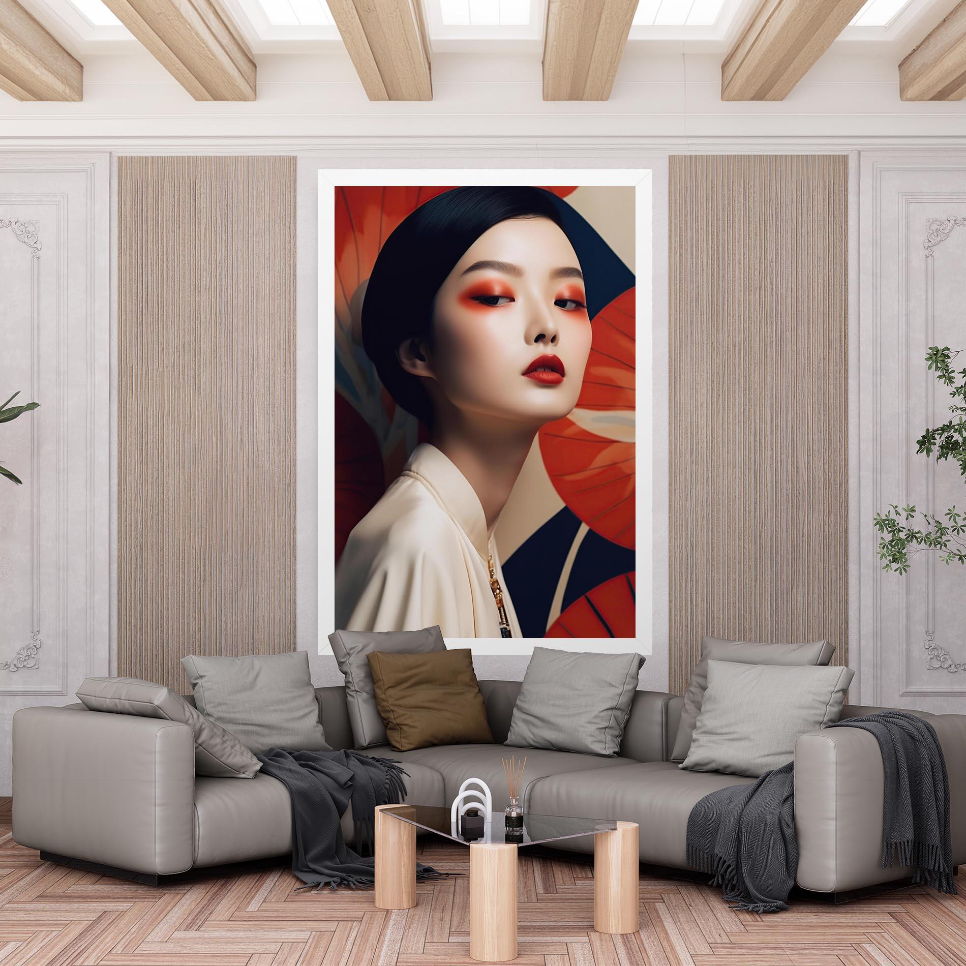 Tablou Canvas Asiatic Red Lips mockup 6