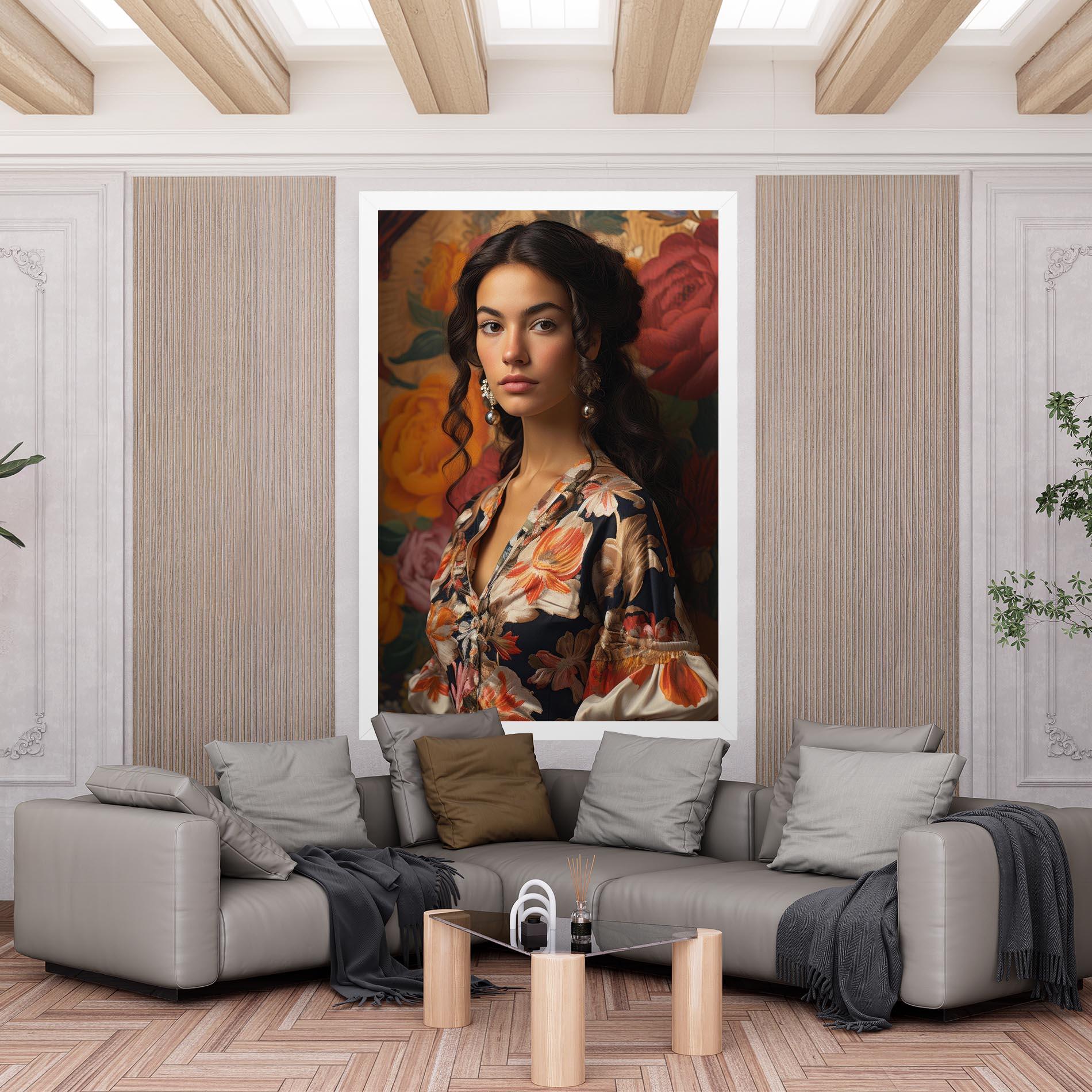 Tablou Canvas Floral Dress Lady mockup 6