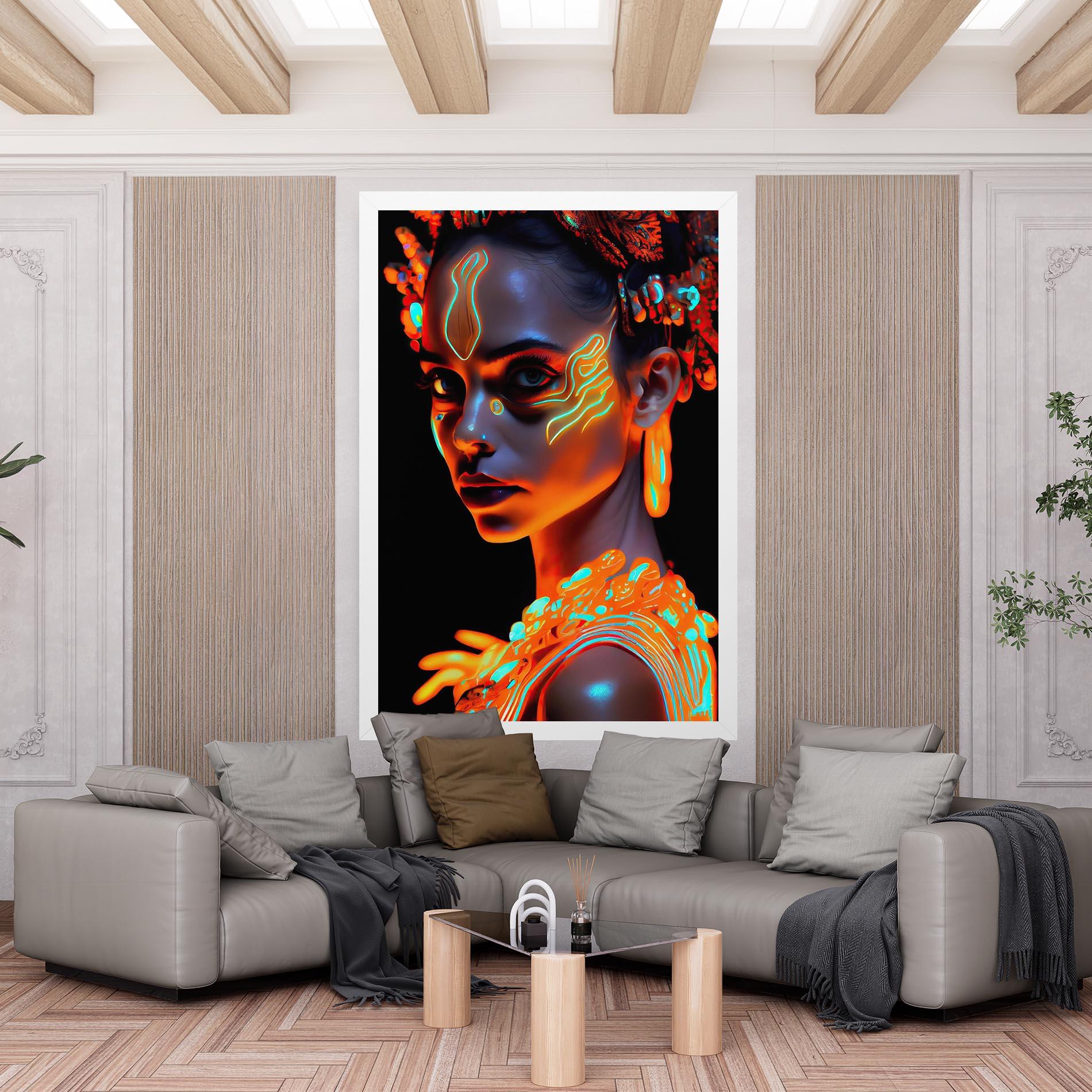 Tablou Canvas Glowing Face Paint mockup 6