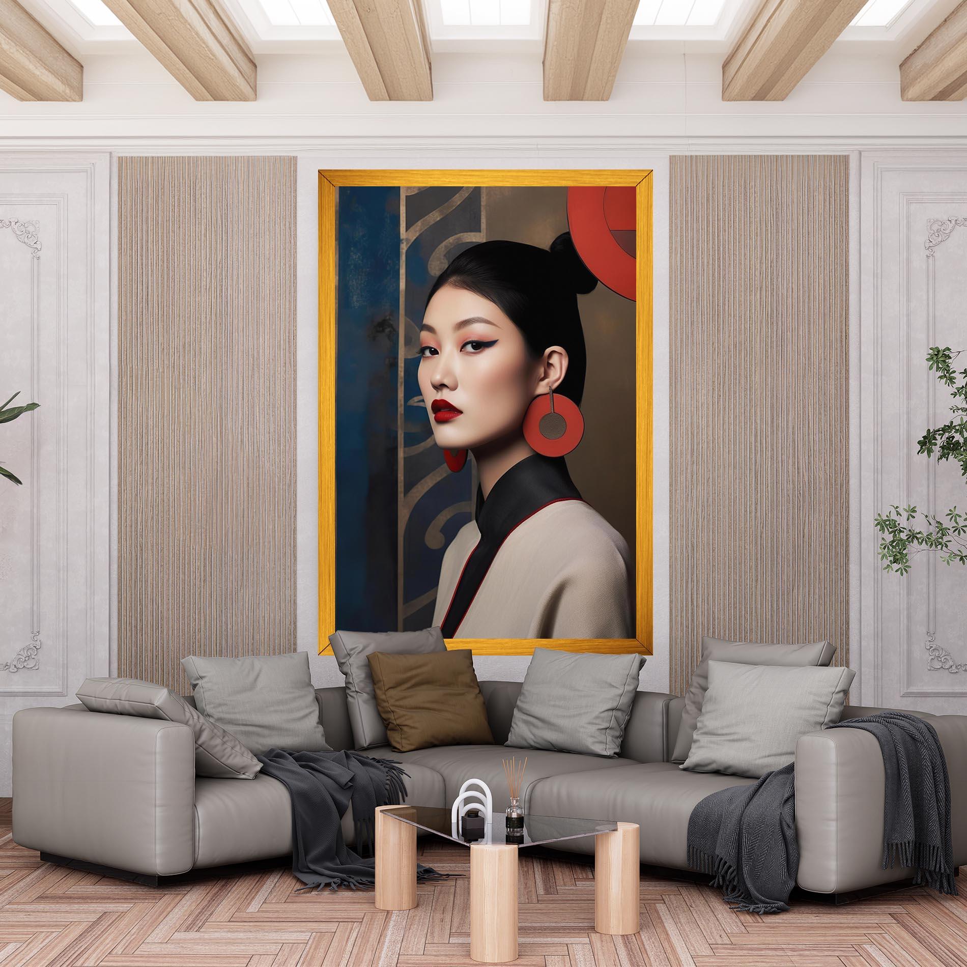 Tablou Canvas Asian Big Earrings mockup 6