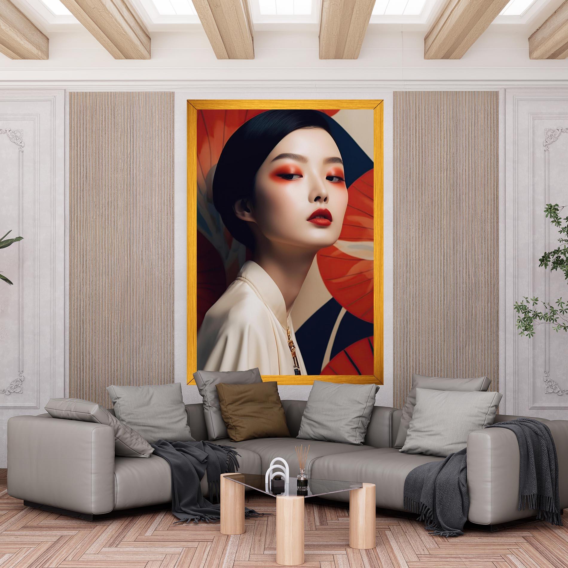 Tablou Canvas Asiatic Red Lips mockup 6