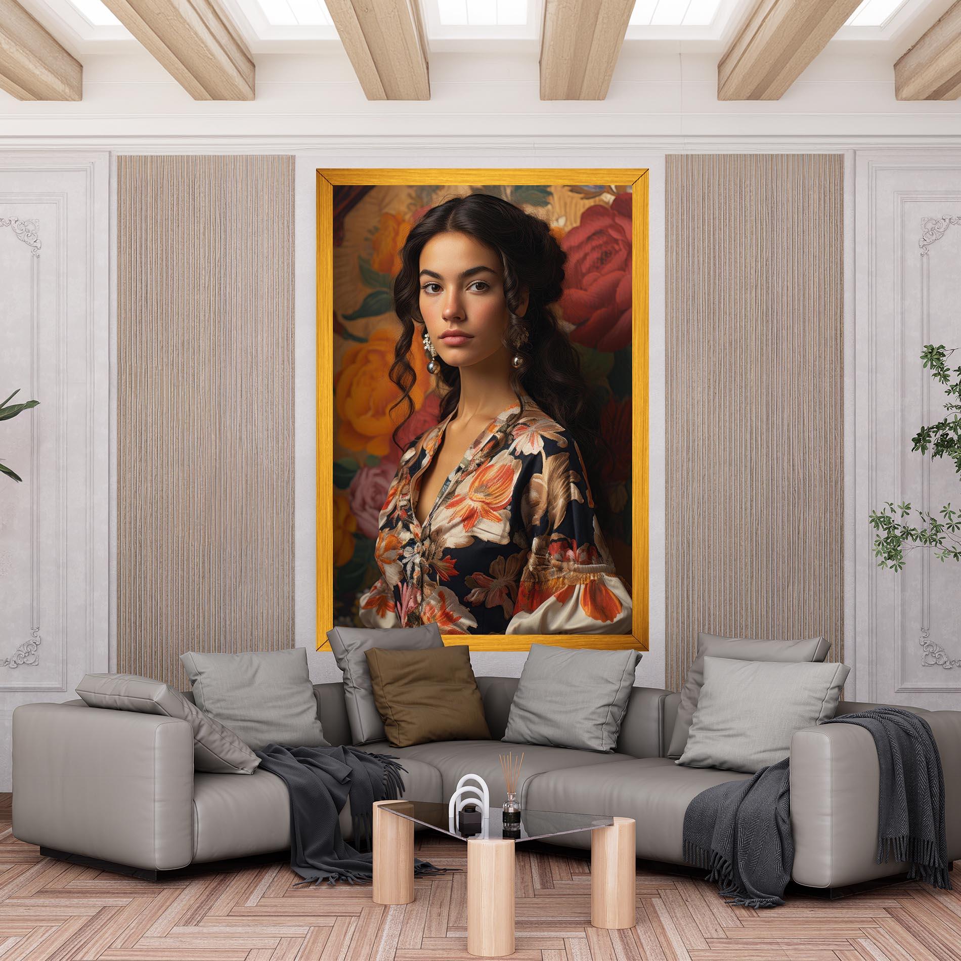 Tablou Canvas Floral Dress Lady mockup 6