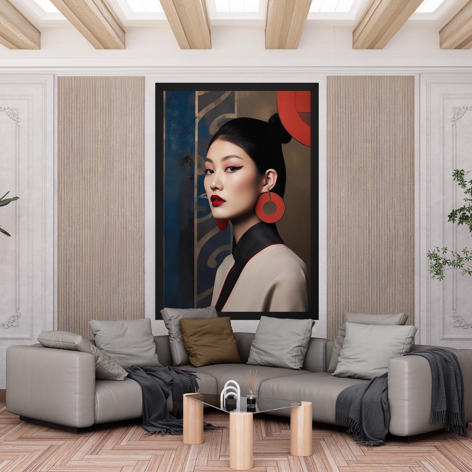 Tablou Canvas Asian Big Earrings mockup 6