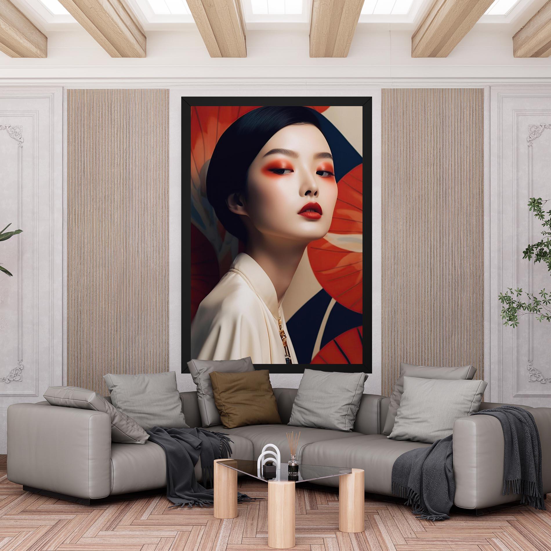 Tablou Canvas Asiatic Red Lips mockup 6