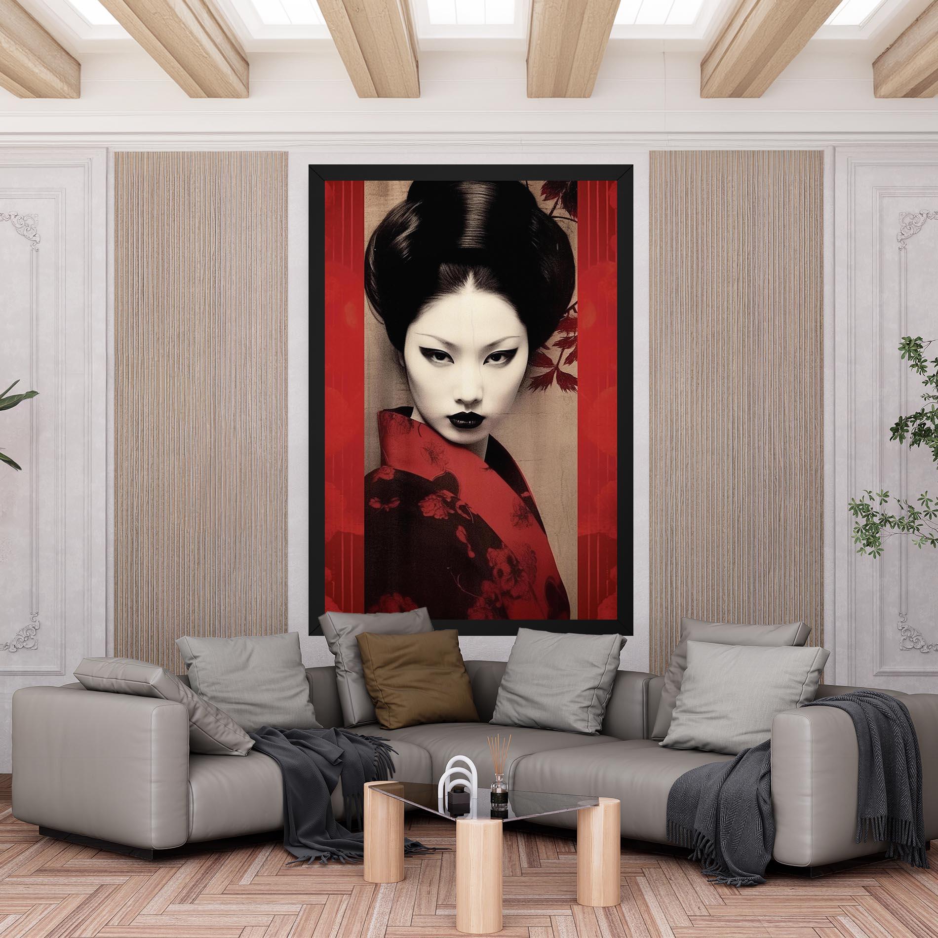 Tablou Canvas Black Asiatic Makeup mockup 6